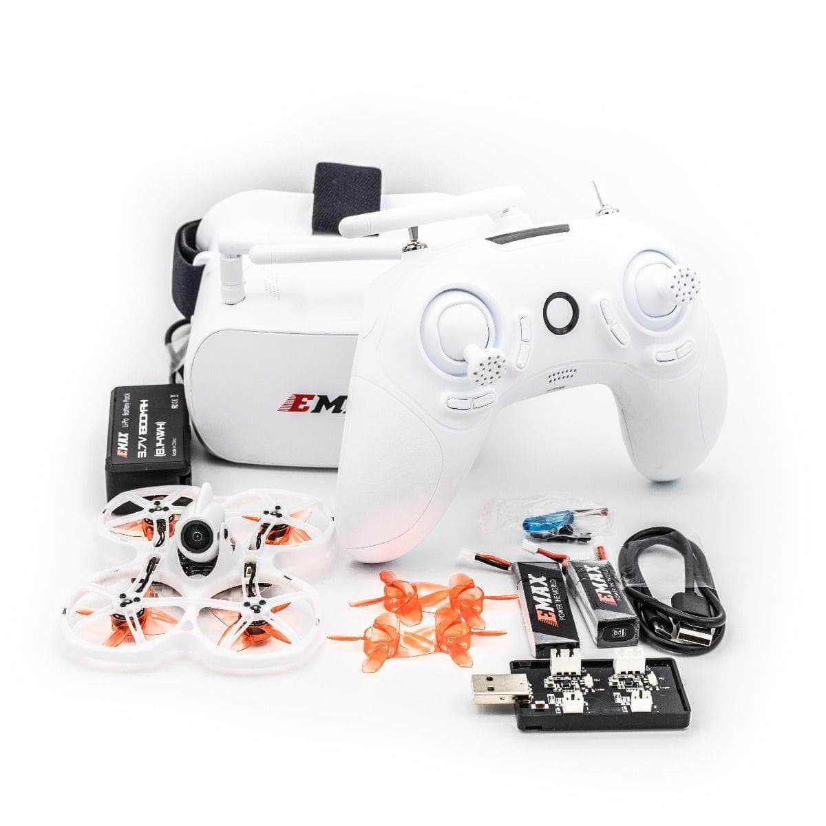  EMAX RTF Tinyhawk II Ready to Fly Analog Kit w/ Goggles, Radio Transmitter, Case and 75mm Indoor Racing Whoop Drone、mySite、merchandisen
