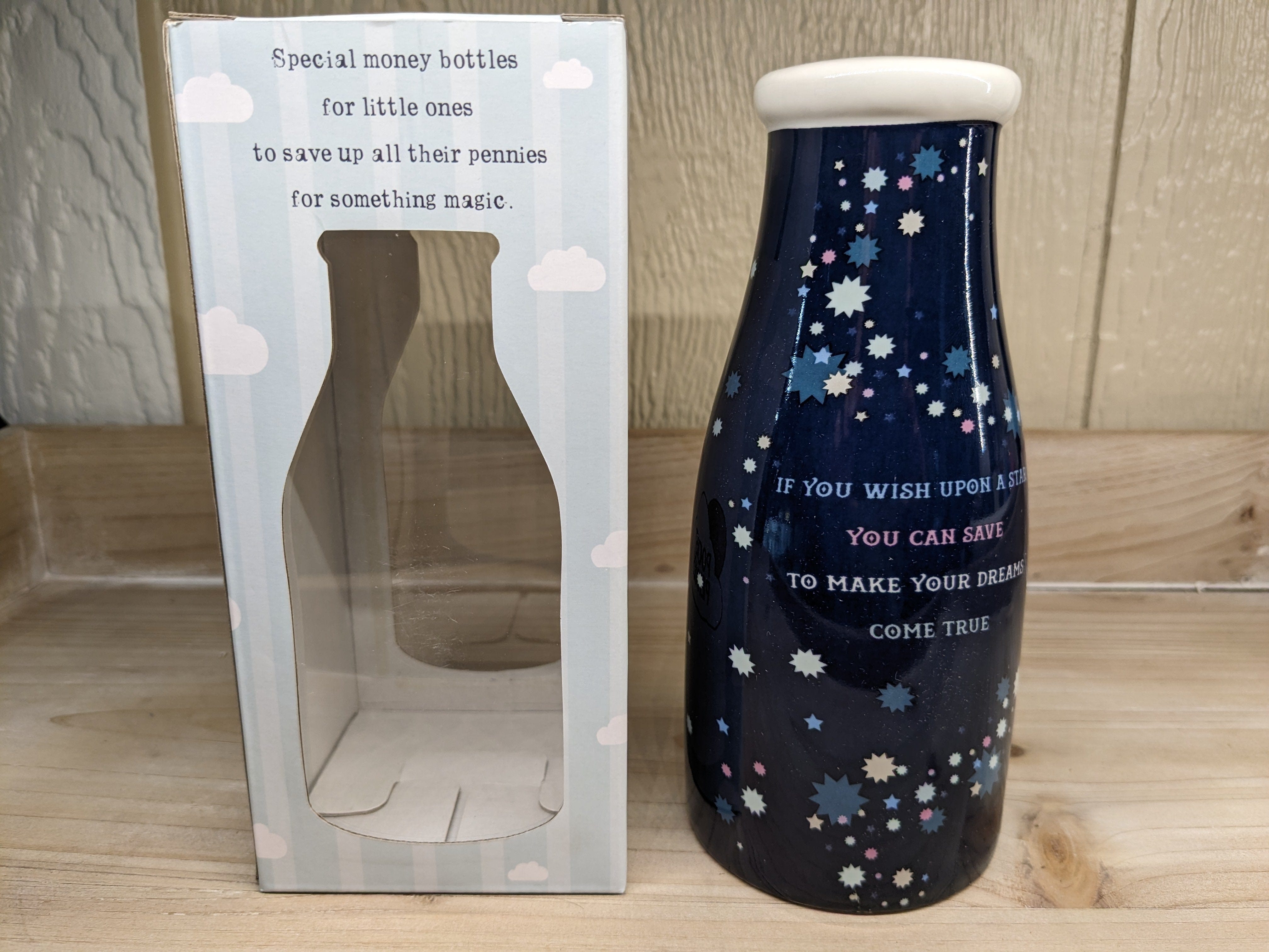 Wish Upon A Star Pocket Pennies Jar for Children、mySite、g9winljtr