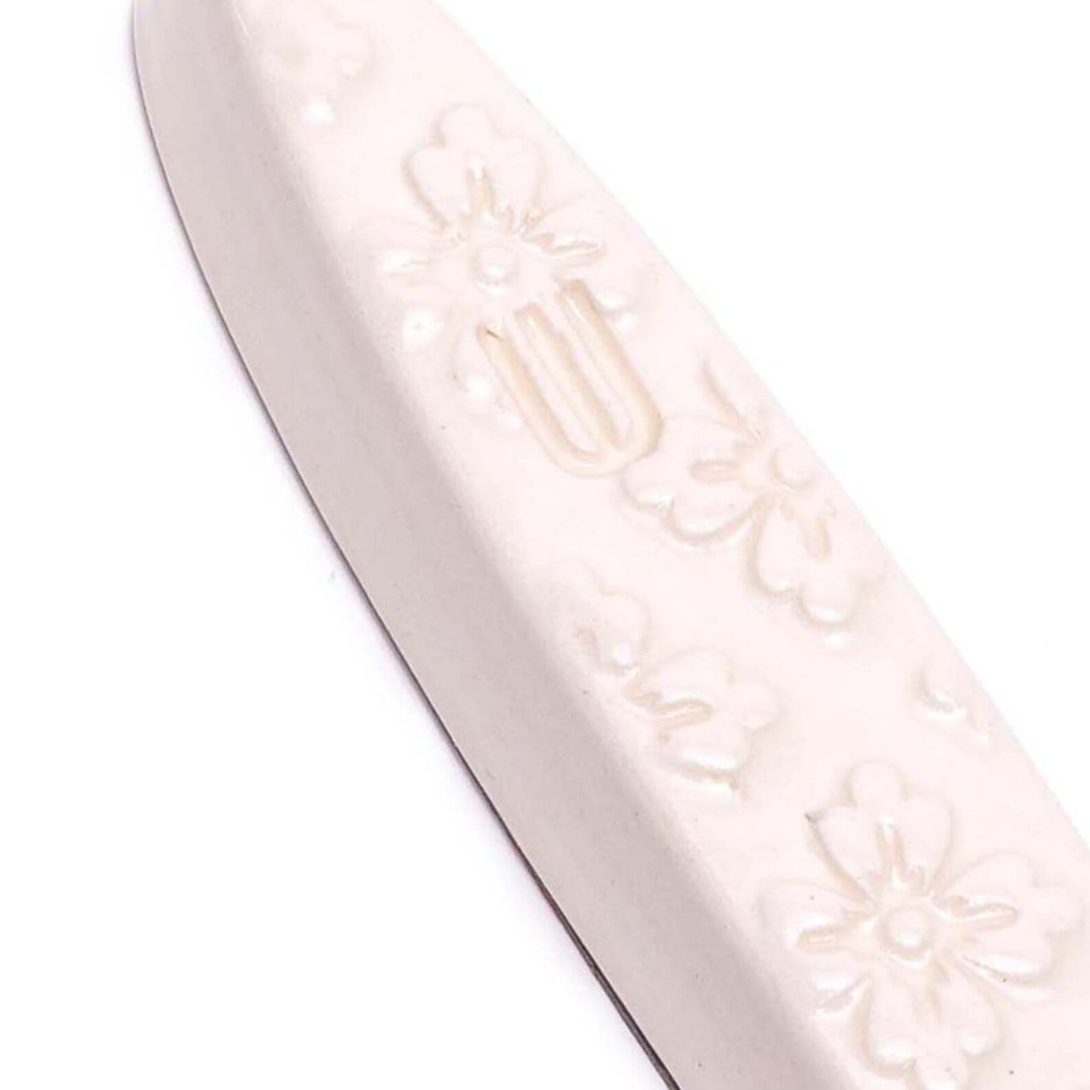 White Floral Ceramic Mezuzah Case by Mickala Design、mySite、topwebapps