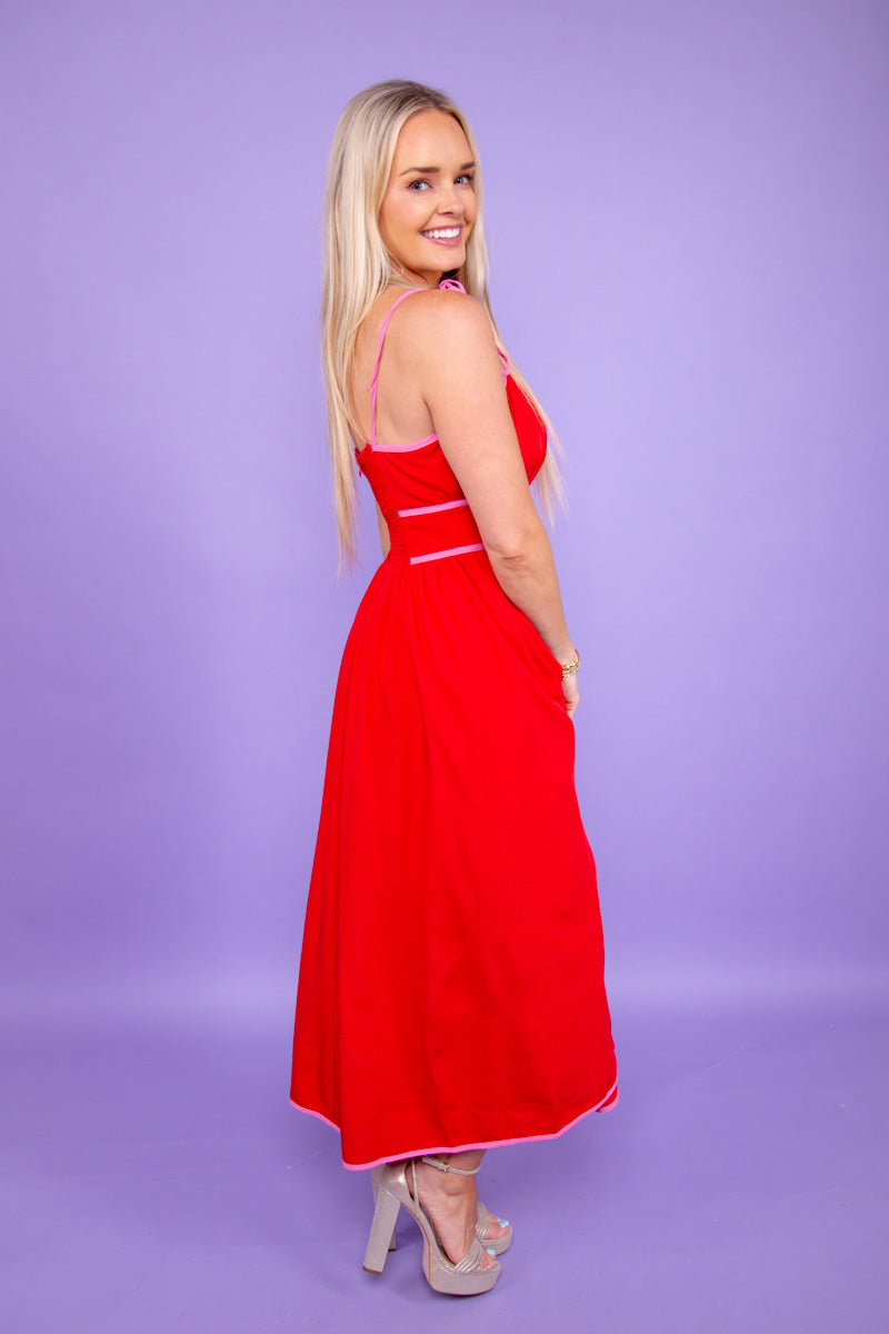 Go With The Flow Maxi Dress - Red、mySite、hinf8tx79