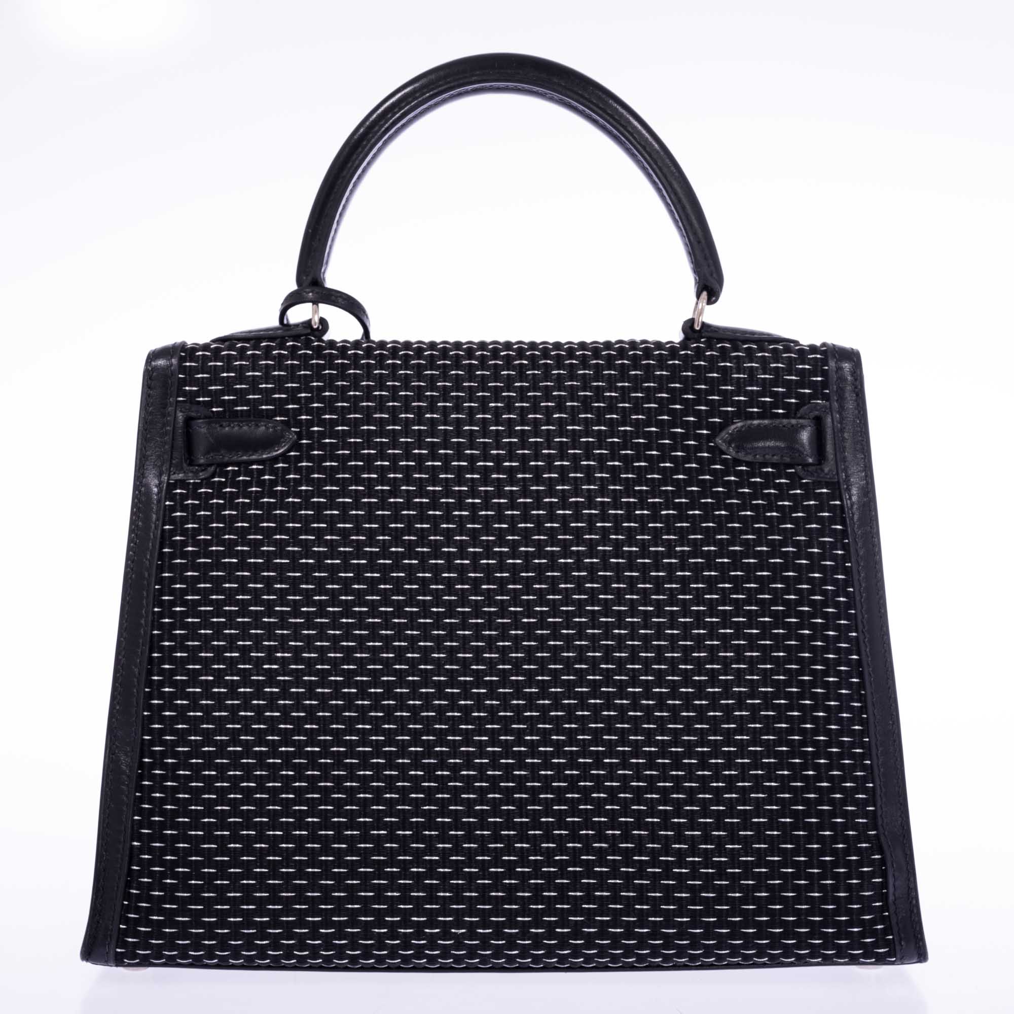Hermès Kelly 25 Sellier Silver and Noir Crinoline Box Leather Palladium Hardware、mySite、garminoutage.com