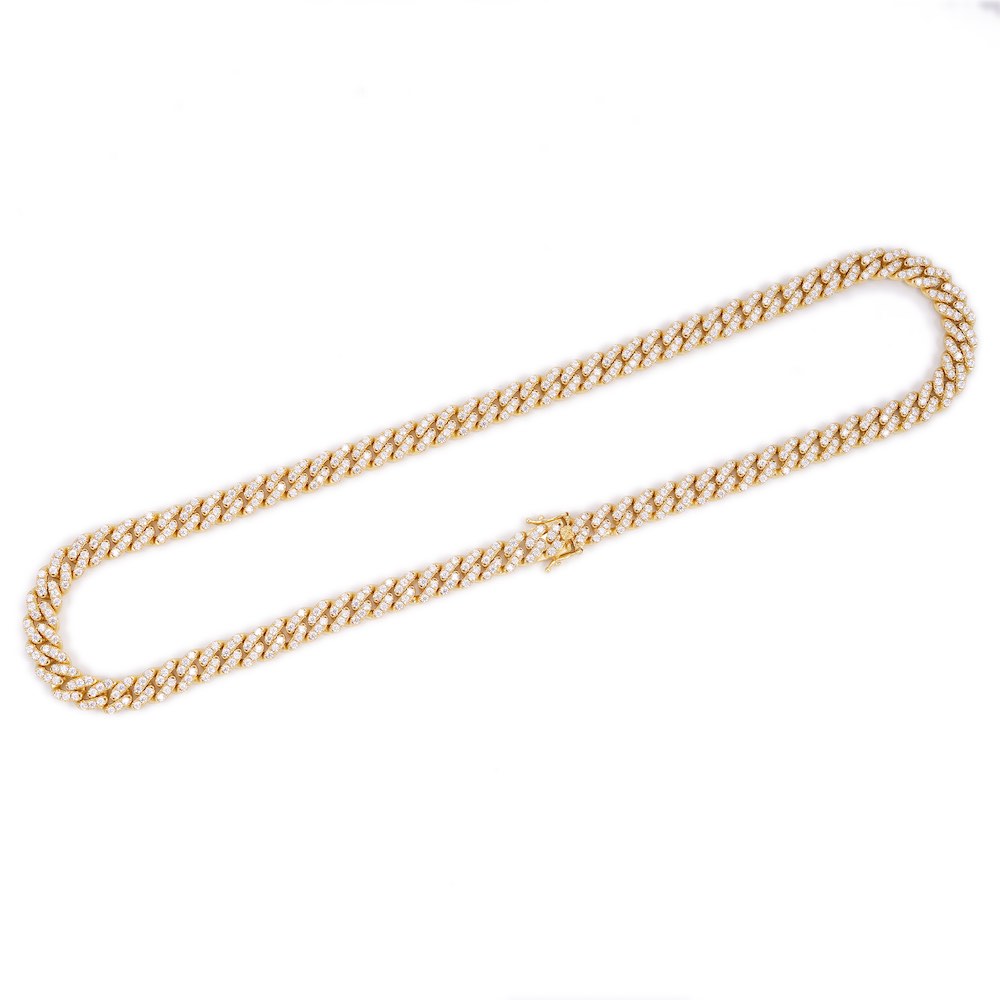 8MM Diamond Cuban Link Chain 14K Solid Gold、mySite、hinf8tx79