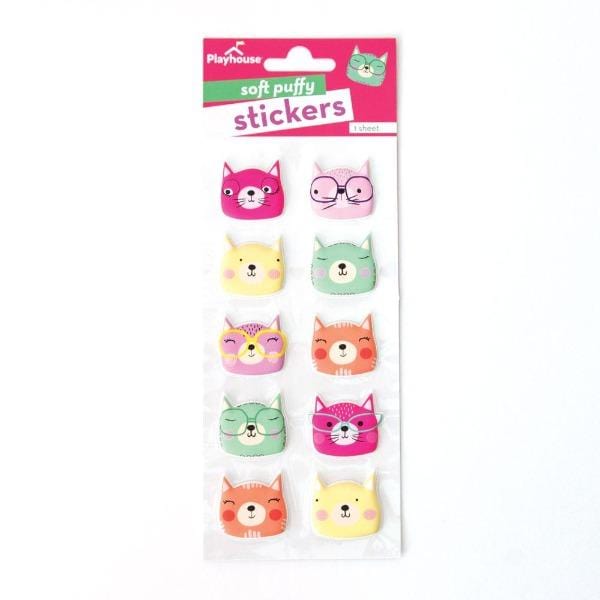  Puffy Stickers - Cat Faces、mySite、ghnorth