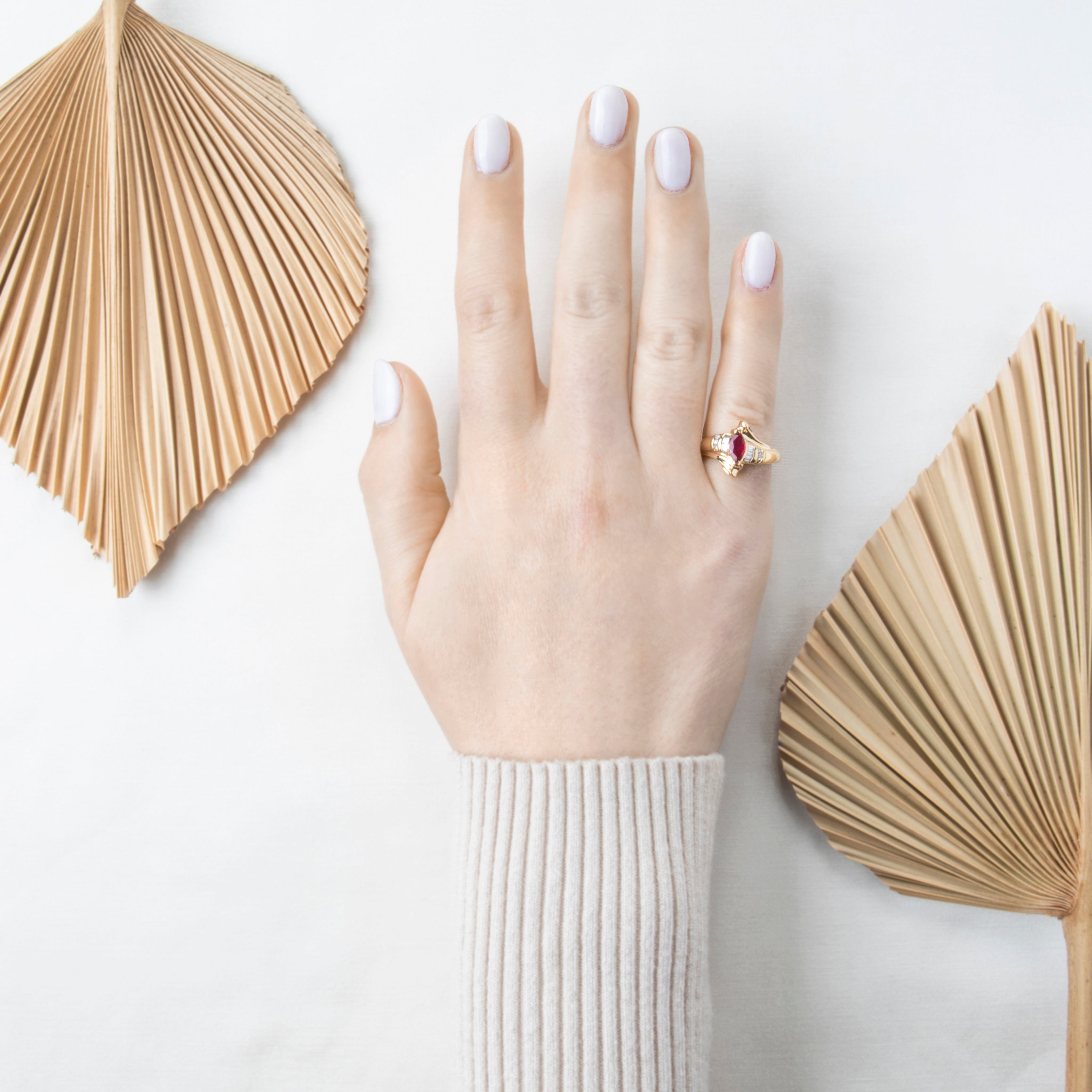 Vintage 14k Yellow Gold Ruby .204cttw Diamond Crimson Marquise Ring 6.00、mySite、hinf8tx79