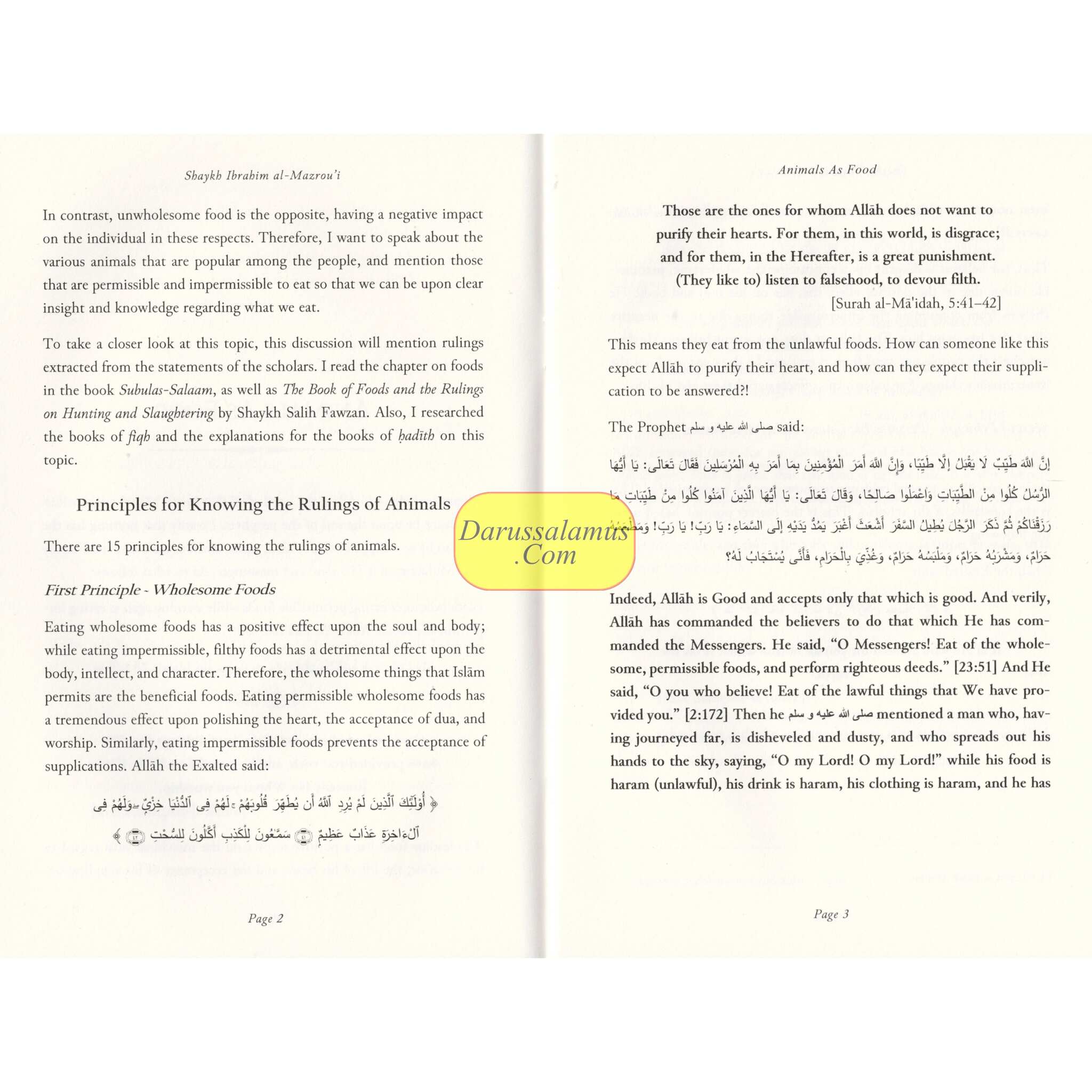 Animals As Food: The Permissible & Impermissible By Shaykh Ibrahim Al-Mazrou'i、mySite、topwebapps