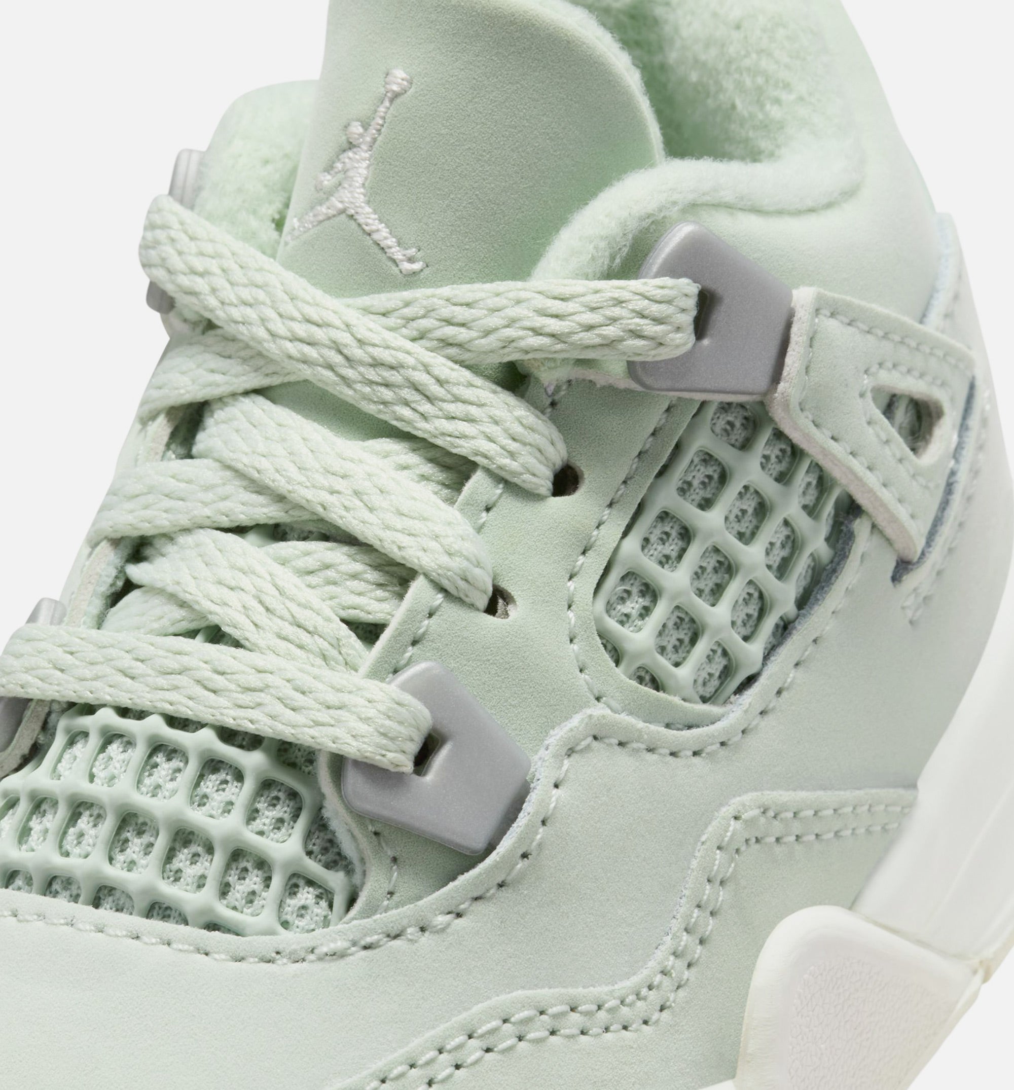 Air Jordan 4 Retro Abundance Infant Toddler Lifestyle Shoe - Seafoam/Sail/Metallic Silver、mySite、dreamappss