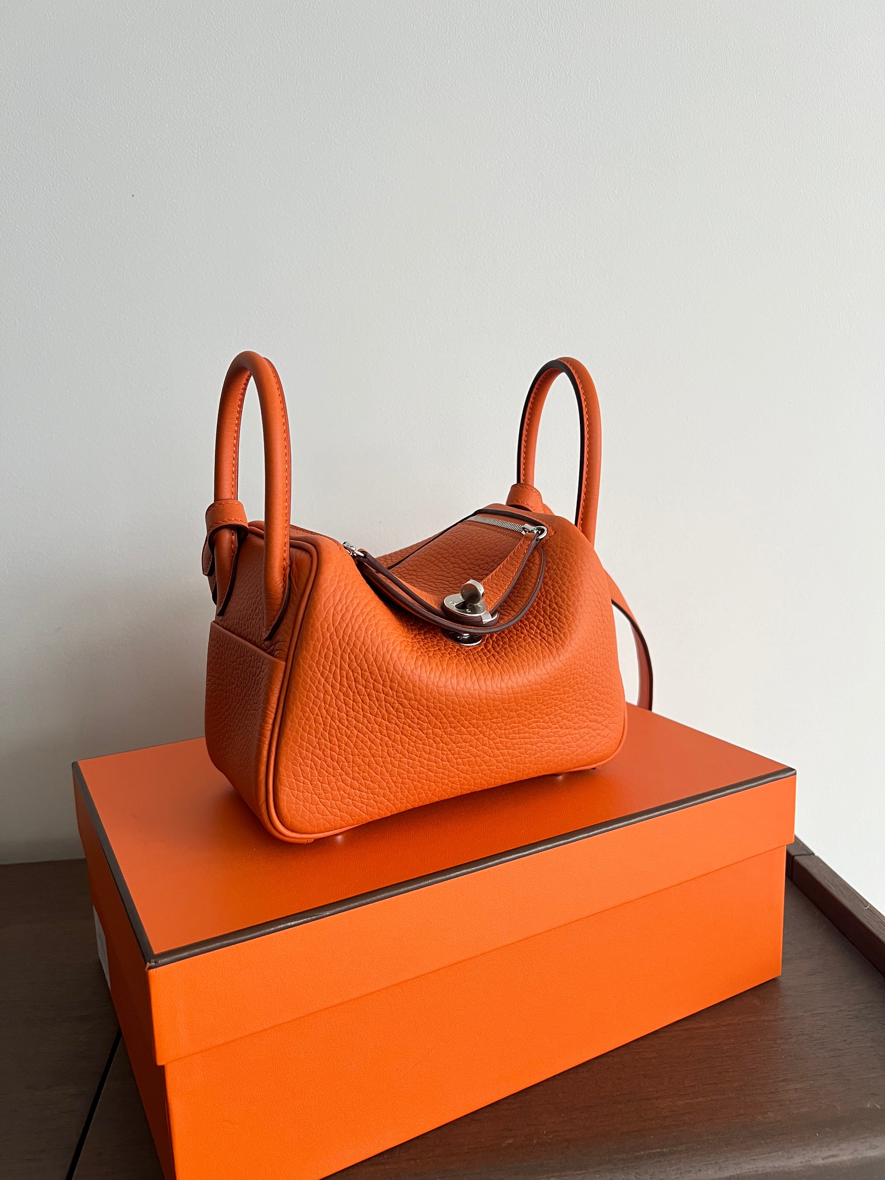 Hermès Mini Lindy Orange Clemence PHW、mySite、garminoutage.com