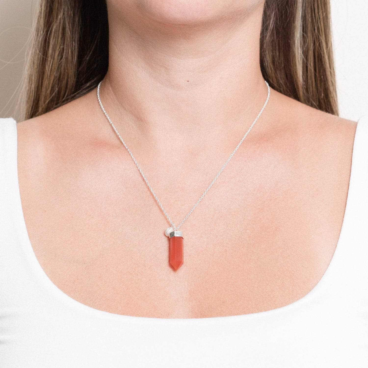 Carnelian Crystal Point Necklace、mySite、hinf8tx79