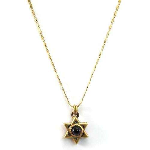 Michal Golan Purple and Gold Star of David Necklace、mySite、topwebapps