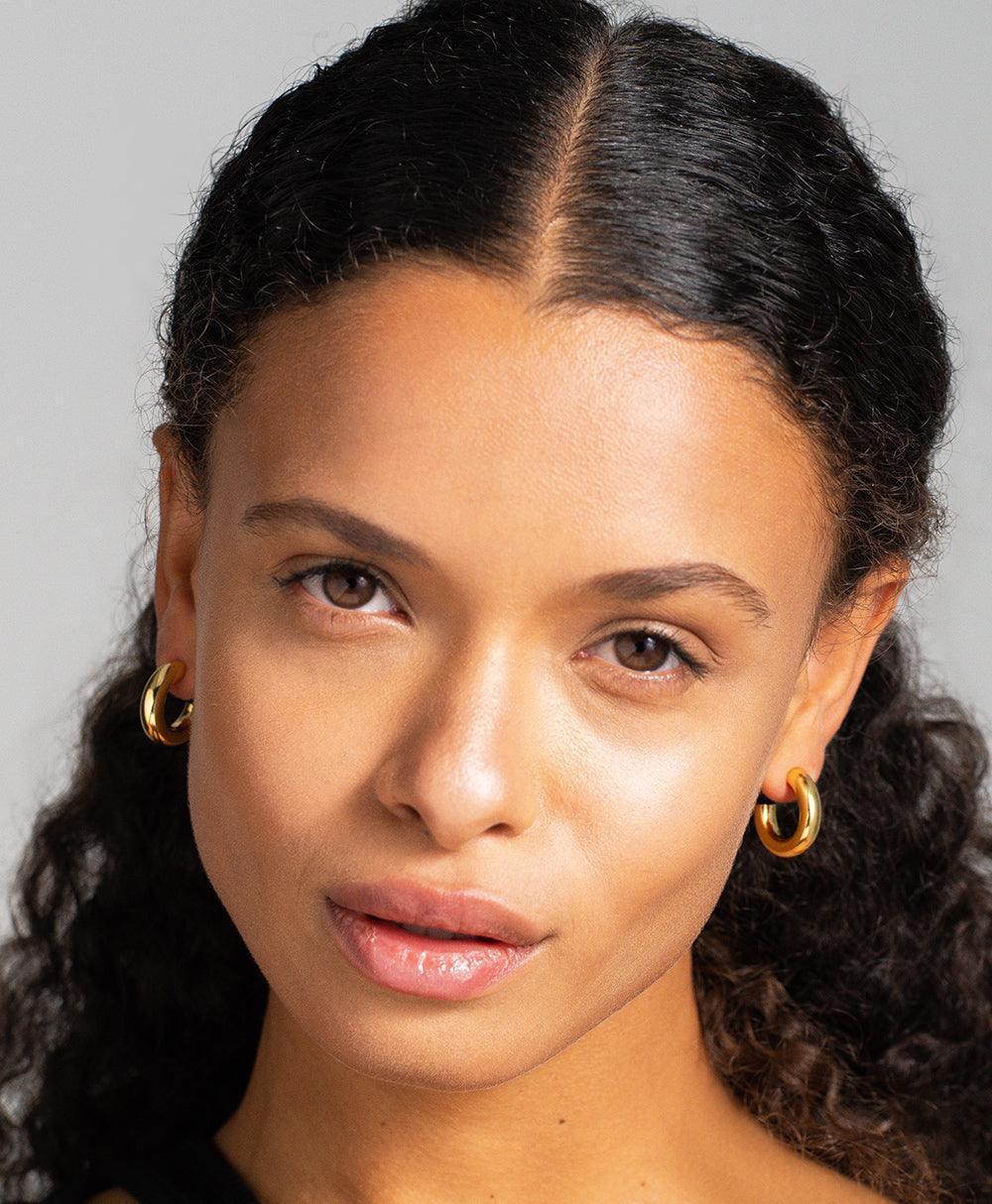  Viveca Small Creole 18ct Gold Plated