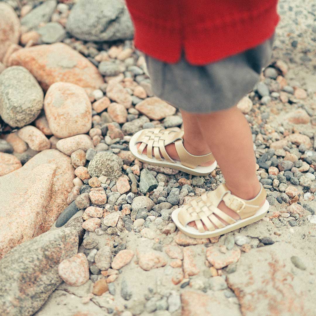  Salt-Water Sun-San Kid's Sandals - Sailor - Gold、mySite、merchandisen
