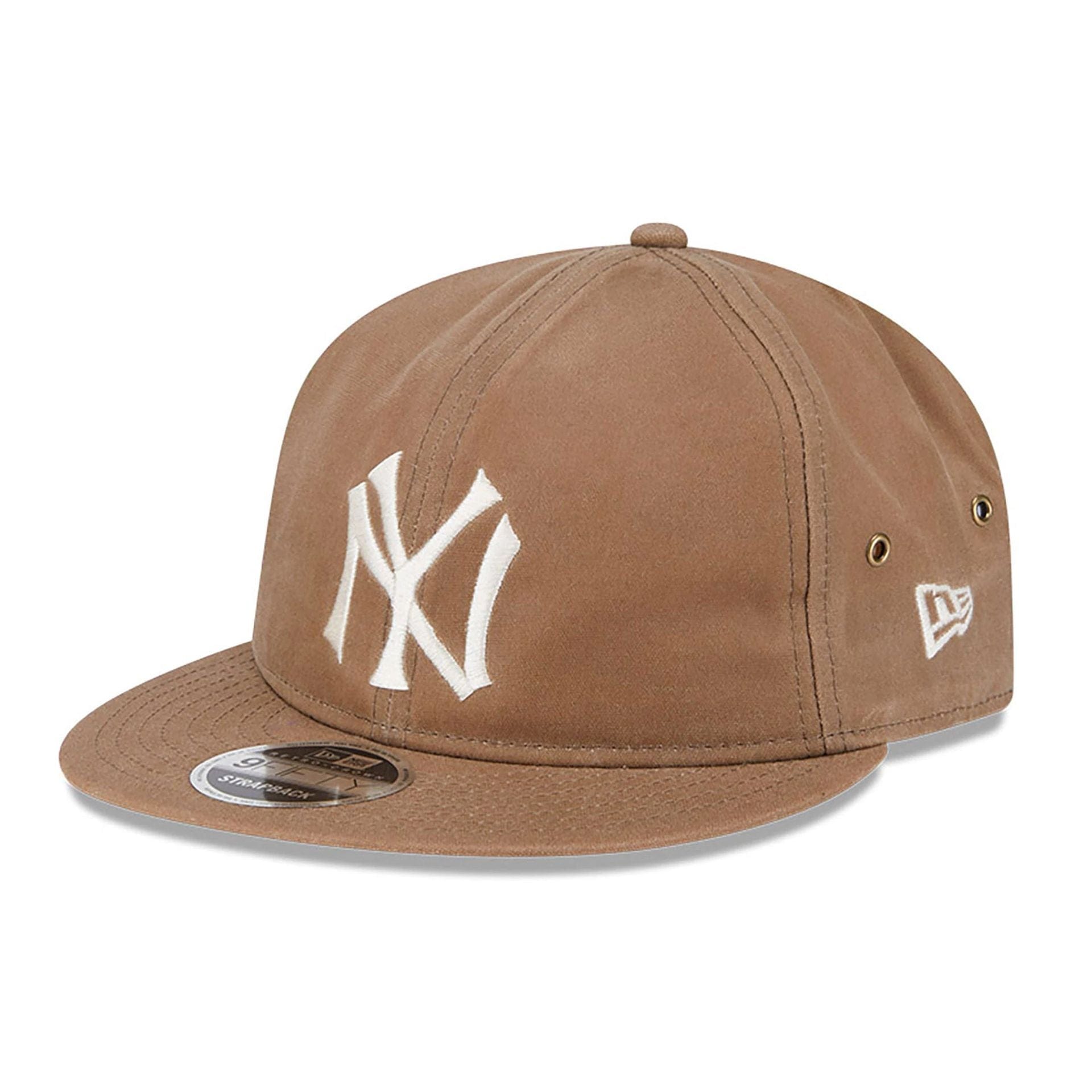 New York Yankees Waxed Canvas Beige Retro Crown 9FIFTY Strapback Cap、mySite、vikingsvslions