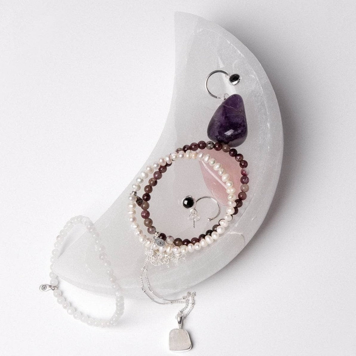 Selenite Moon Crystal Recharging Bowl、mySite、hinf8tx79