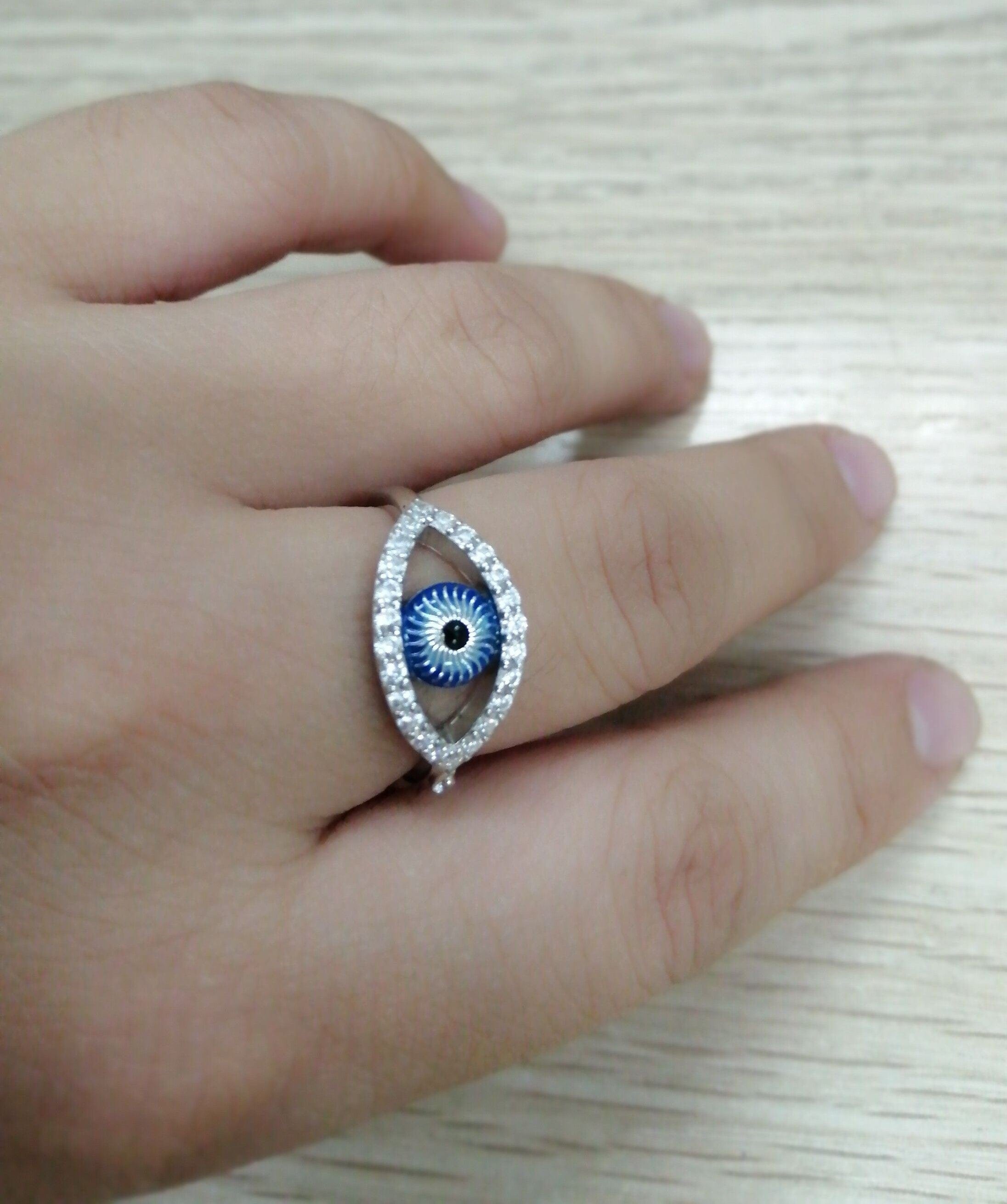 Evil Eye Ring Sterling Silver、mySite、g9winljtr