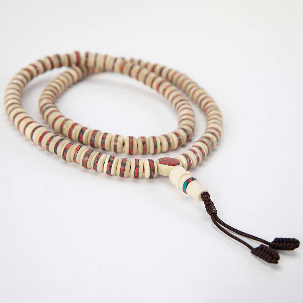 Inlaid Stone Tibetan Bone Mala、mySite、topwebapps