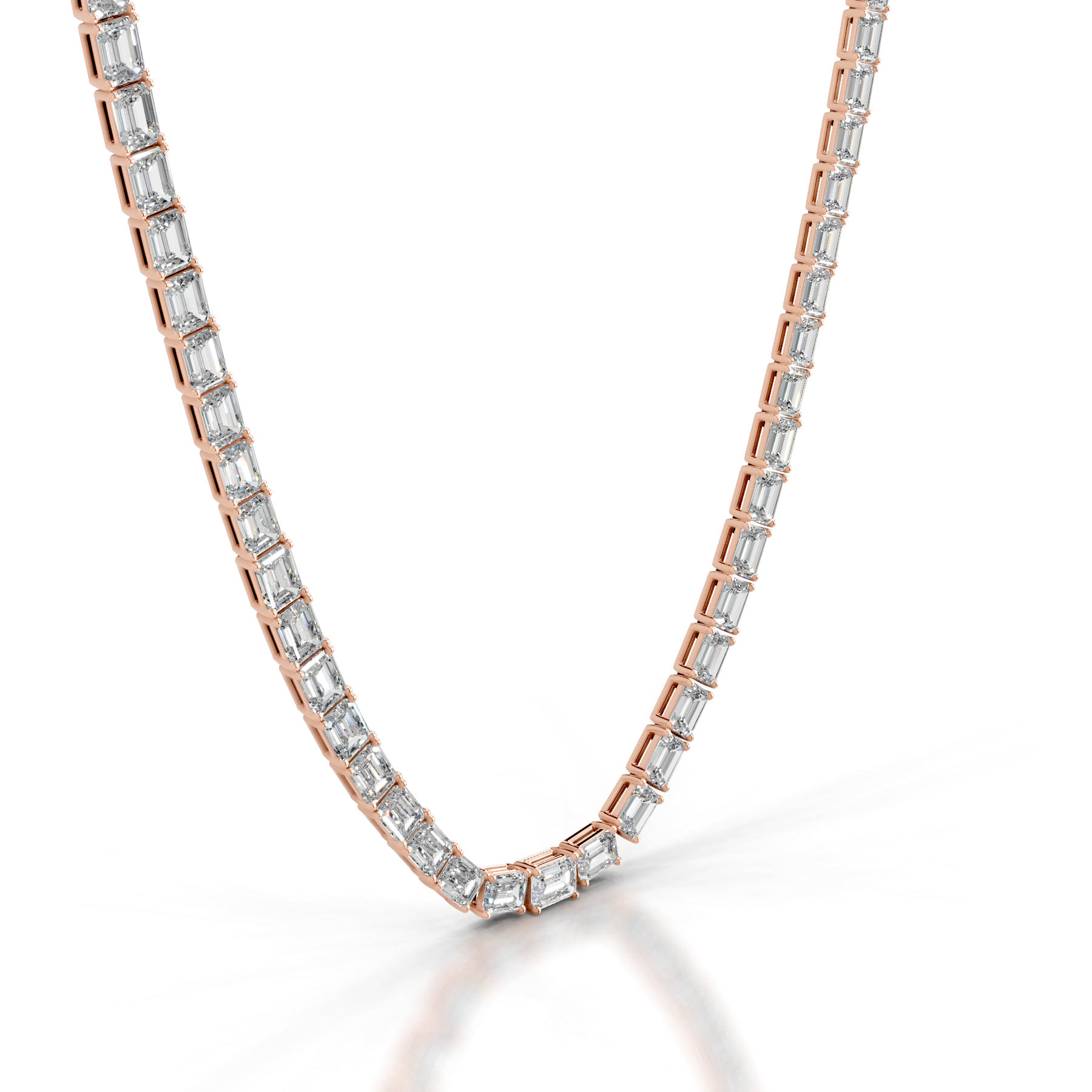 Athena Diamond Tennis Collier (15 Carat) -14K Rose Gold、mySite、hinf8tx79