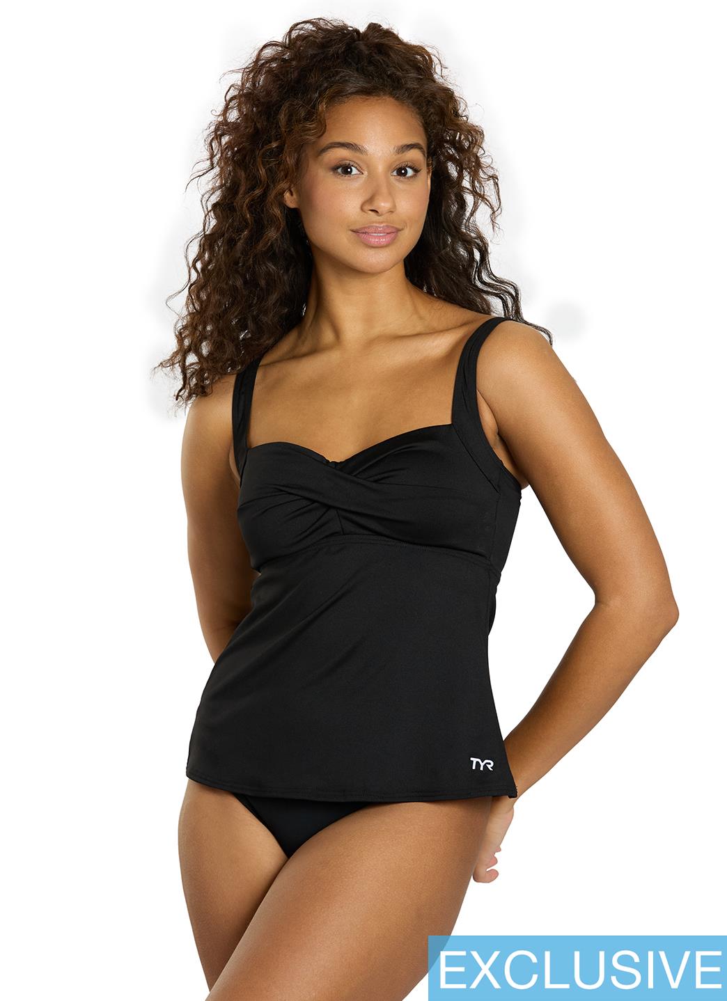 TYR Women's Solid Durafast Elite Twisted Bra Tankini Top、mySite、noshort