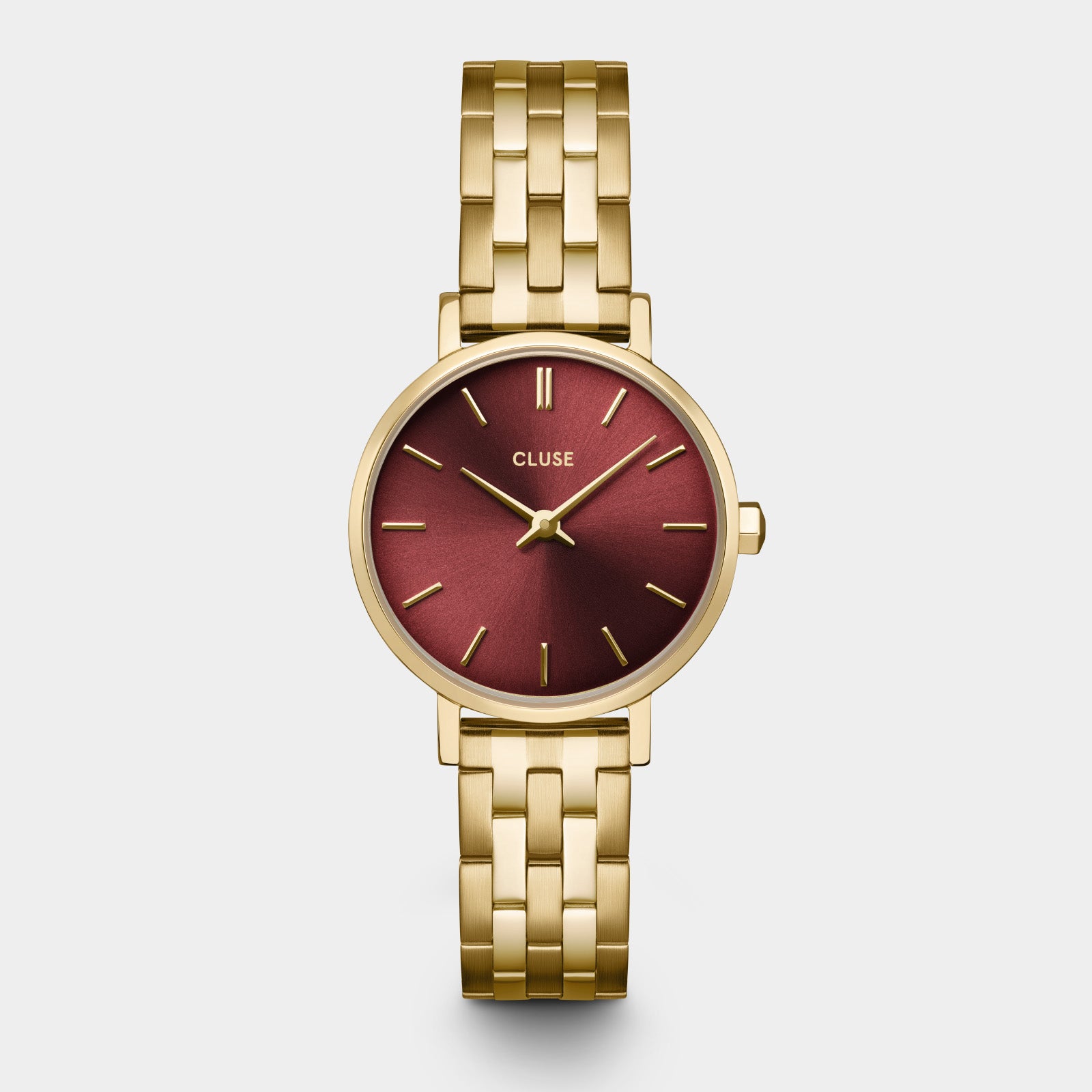  Boho Chic Petite Watch Steel, Dark Cherry, Gold Colour