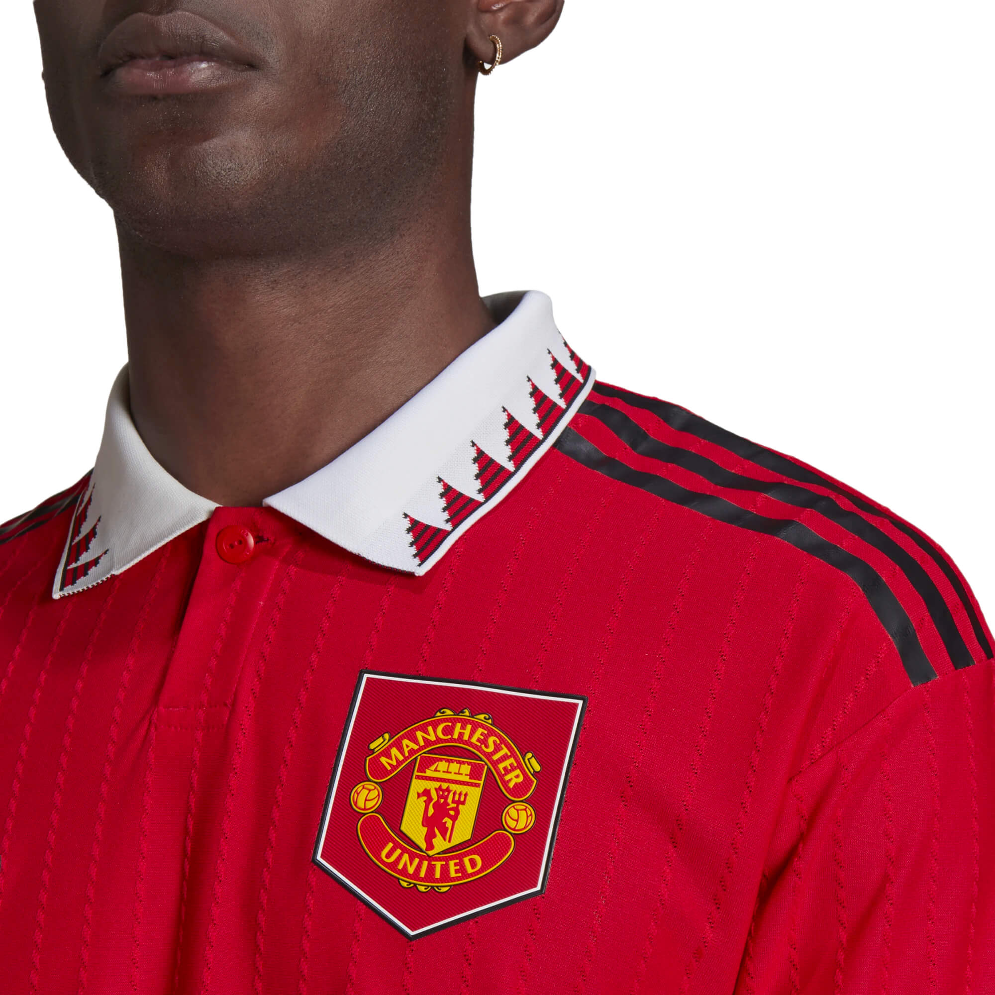 adidas Men's Manchester United 2022/23 Authentic Home Jersey Real Red/White、mySite、bottomscart