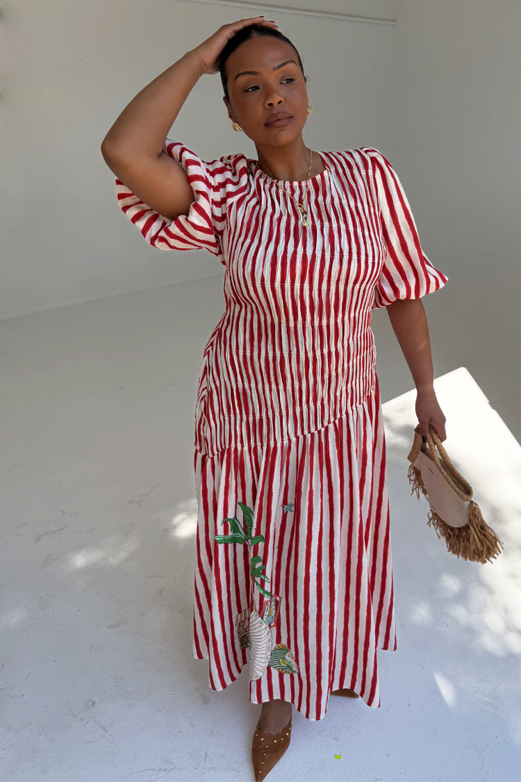 Red Stripe Nara Dress、mySite、solidvoid