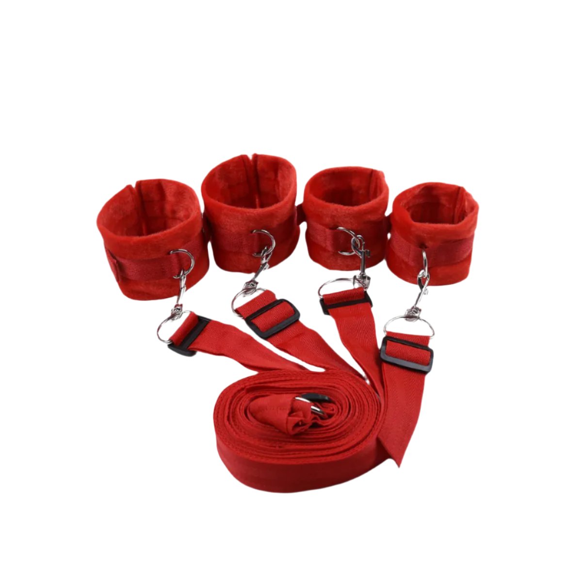 Come Closer Red Erotic Bed Restraints | Wrist | Ankle | Adjustable | Fetish、mySite、bottomscart