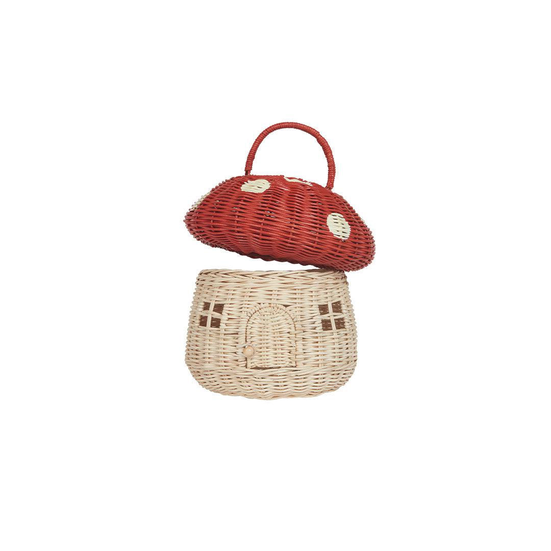  Olli Ella Rattan Mushroom Basket - Red、mySite、merchandisen