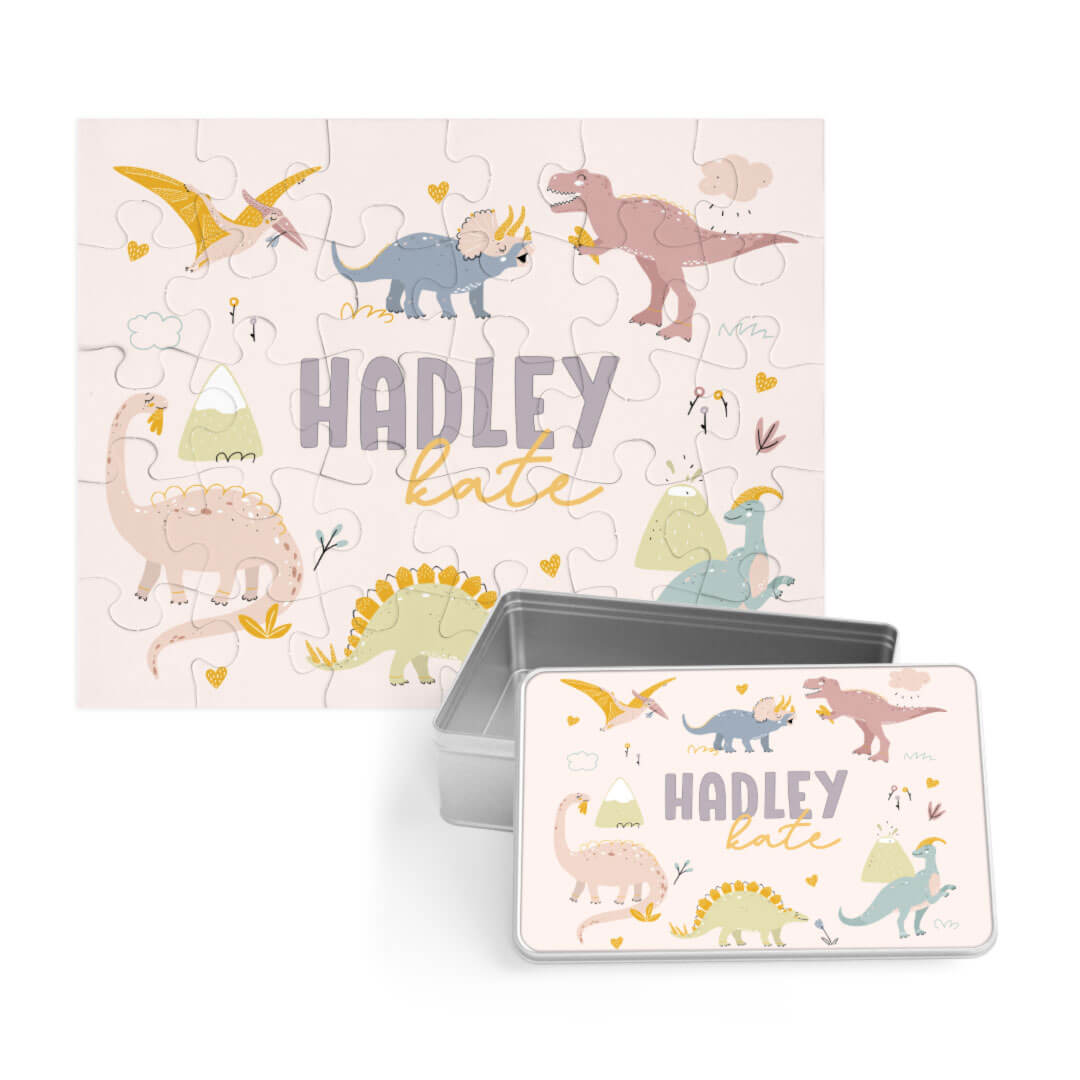  Kids Personalized 30 Piece Puzzle | Pastel Dino、mySite、layawaytickets