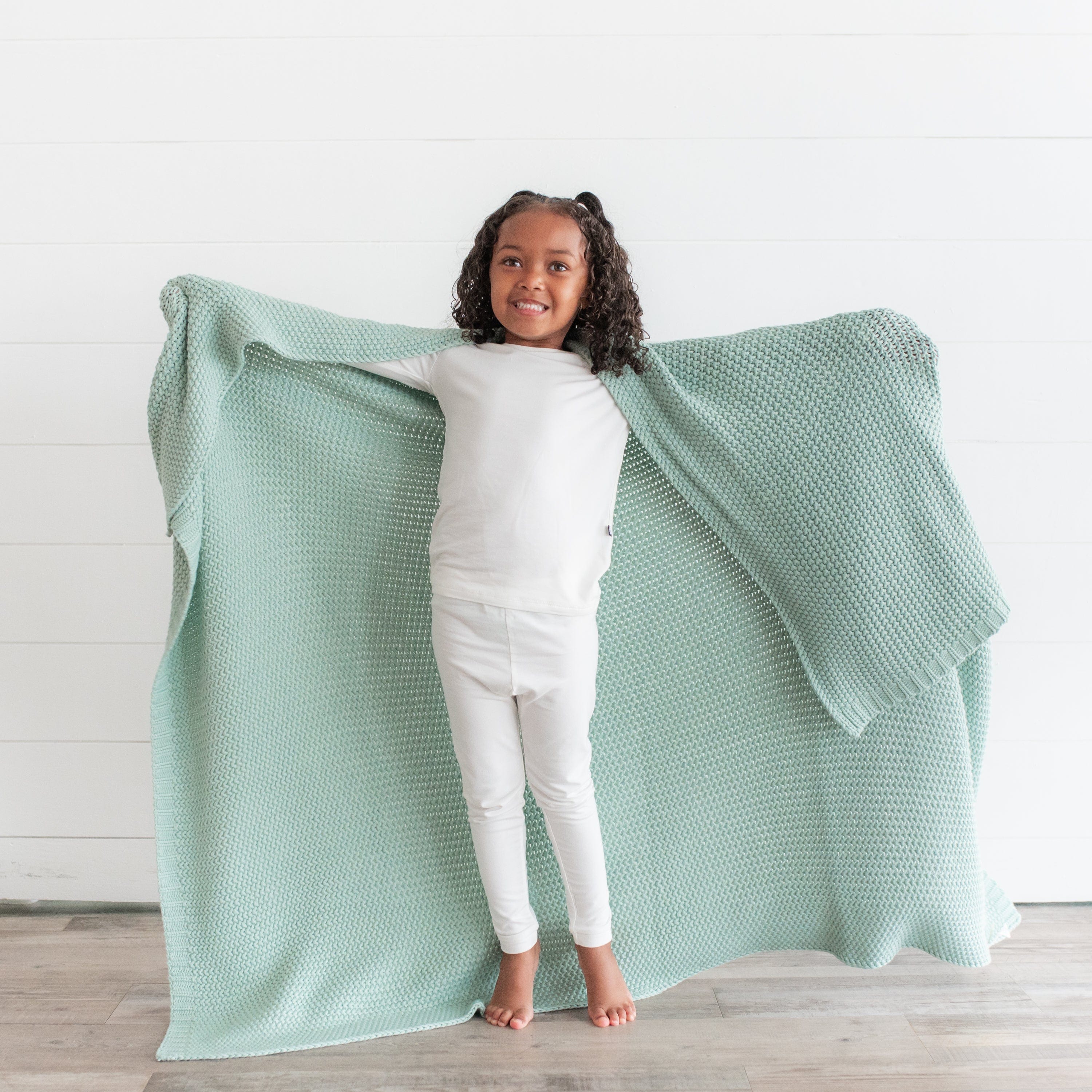  Chunky Knit Toddler Blanket in Sage、mySite、layawaytickets