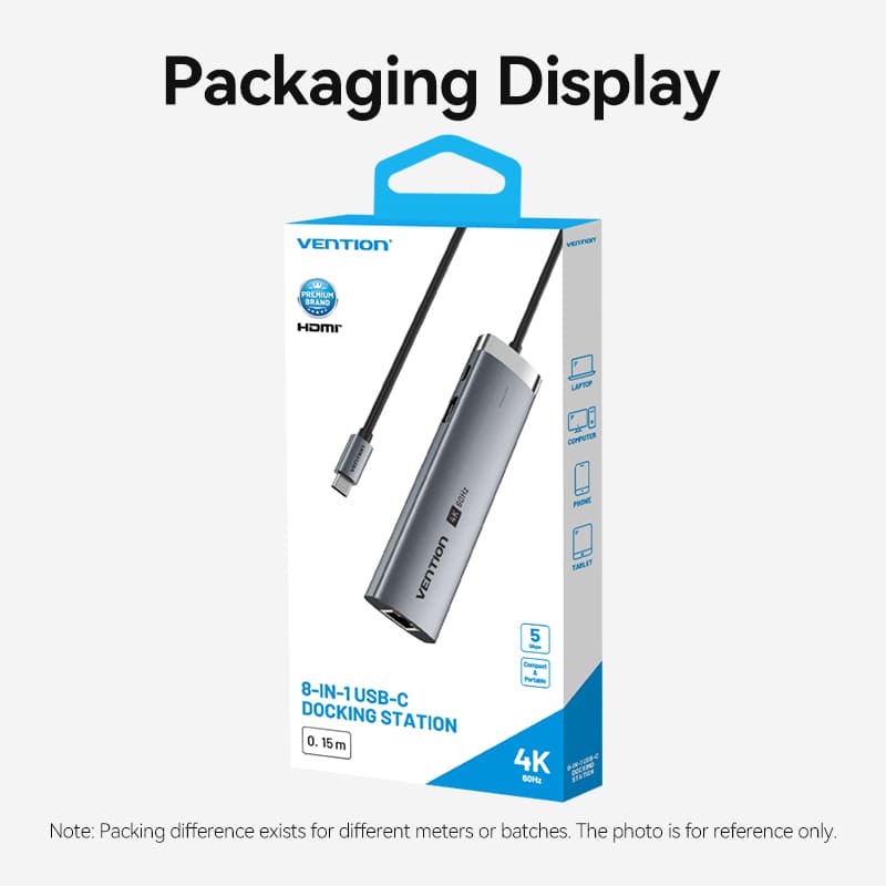 Vention 8-in-1 USB-C Docking Station、mySite、fannypackpong