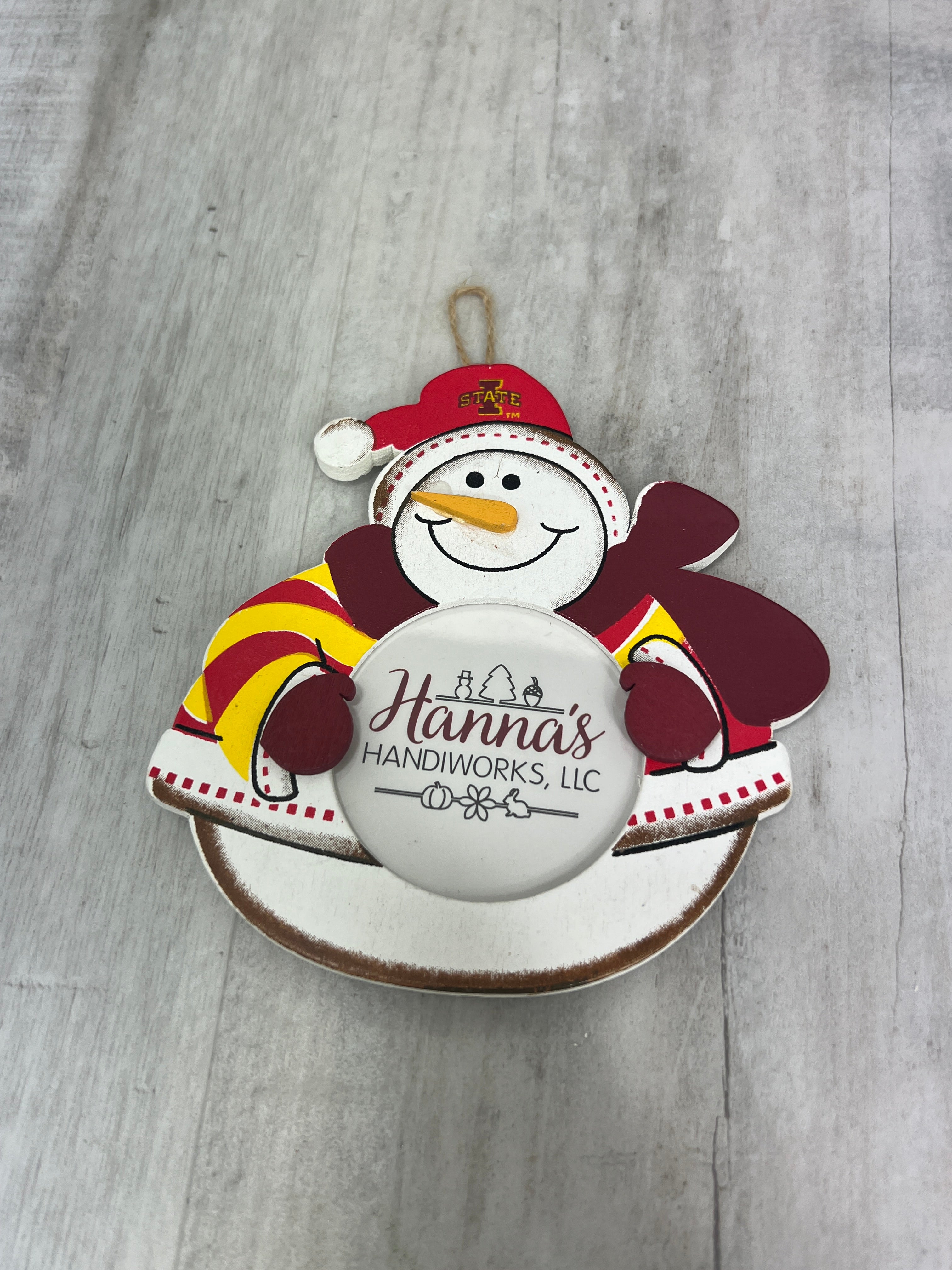 Iowa State Snowman Photo Ornament、mySite、garagedoors4me