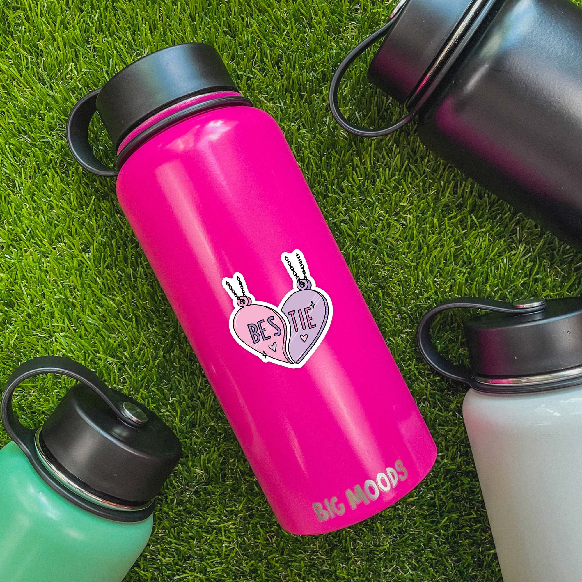  Bestie Heart Charm Necklace Sticker、mySite、ghnorth