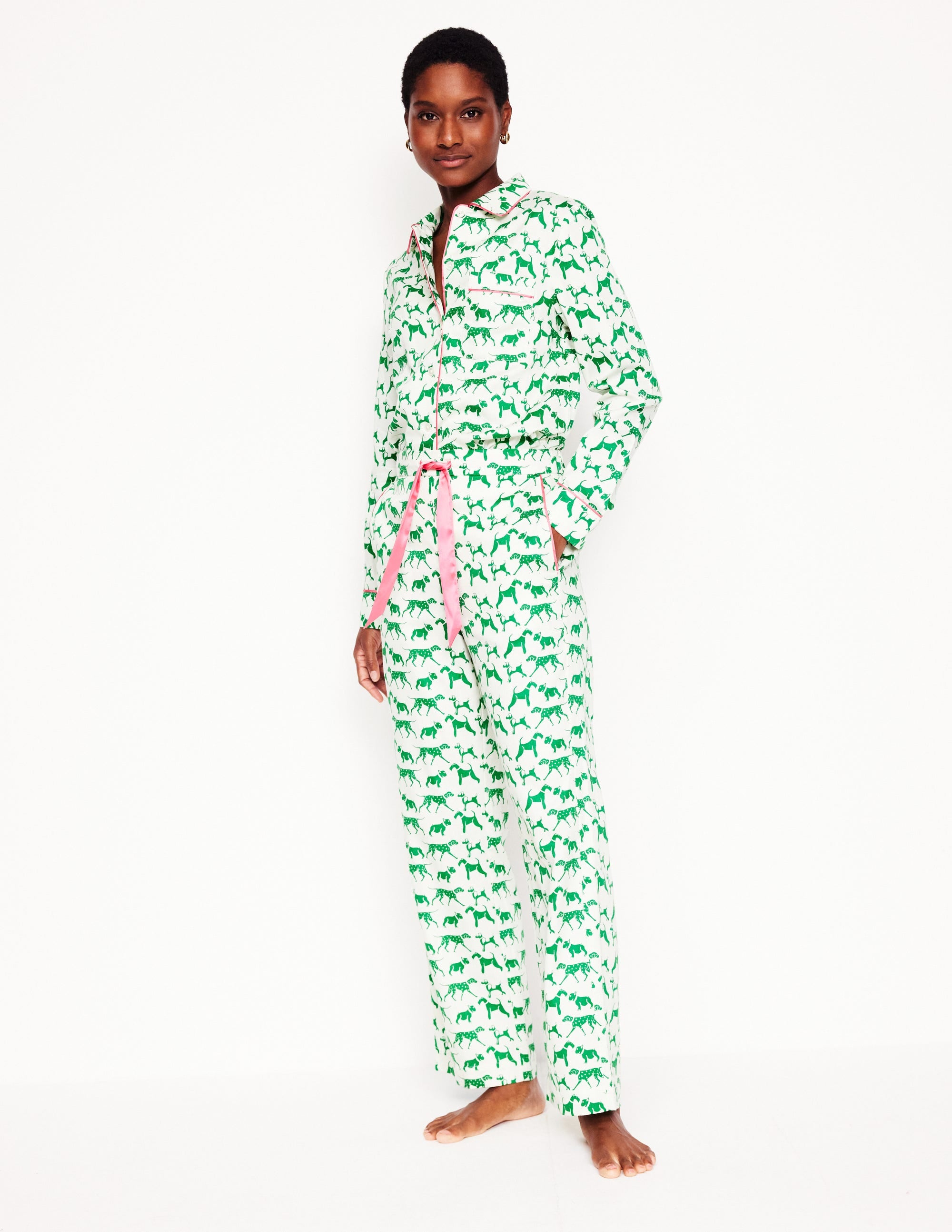  Cotton Sateen Pajama Trousers-Ivory, Janet and Friends、mySite、ashleygrahame