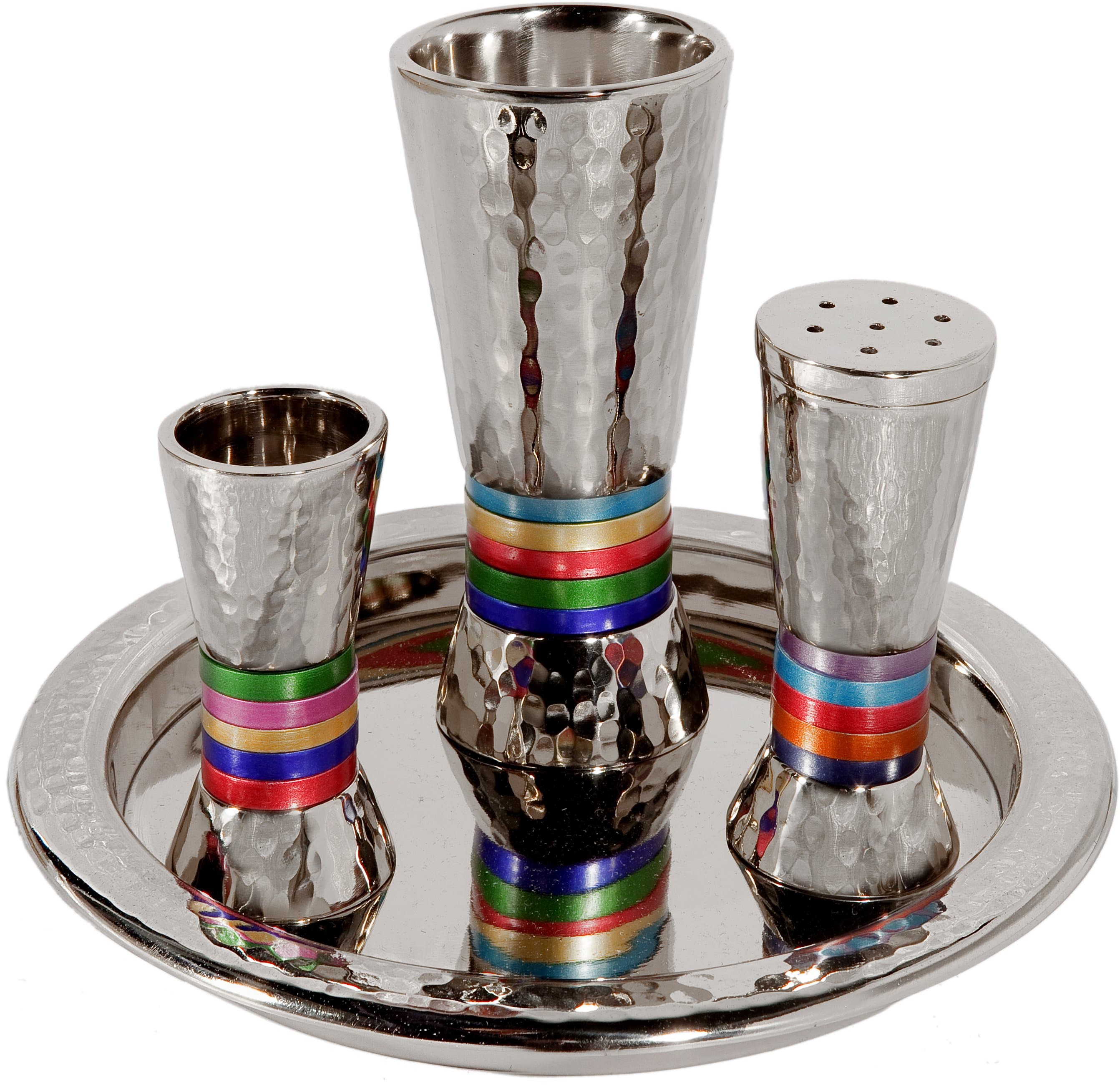 Multicolored Hammered Havdalah Set by Yair Emanuel、mySite、topwebapps