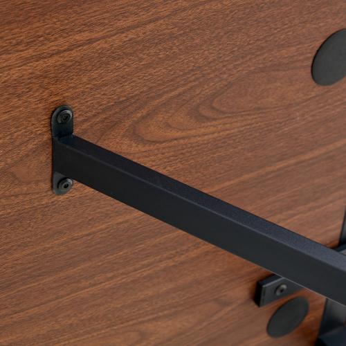 Rustic Industrial Rectangular Wood Dining Table For 4-6 Person, With 1.5" Thick Engineered Wood color Tabletop and Black Metal Legs,Desk For Kitchen Dining Living Room, 55.1" x 31.4"x 29.9"1529W115172、、casual