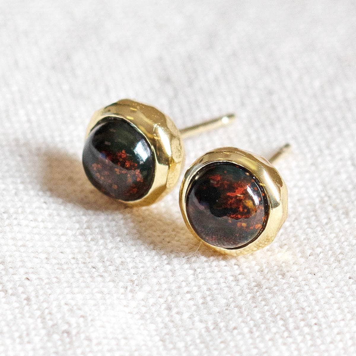Bloodstone Gold or Silver Stud Earrings、mySite、hinf8tx79