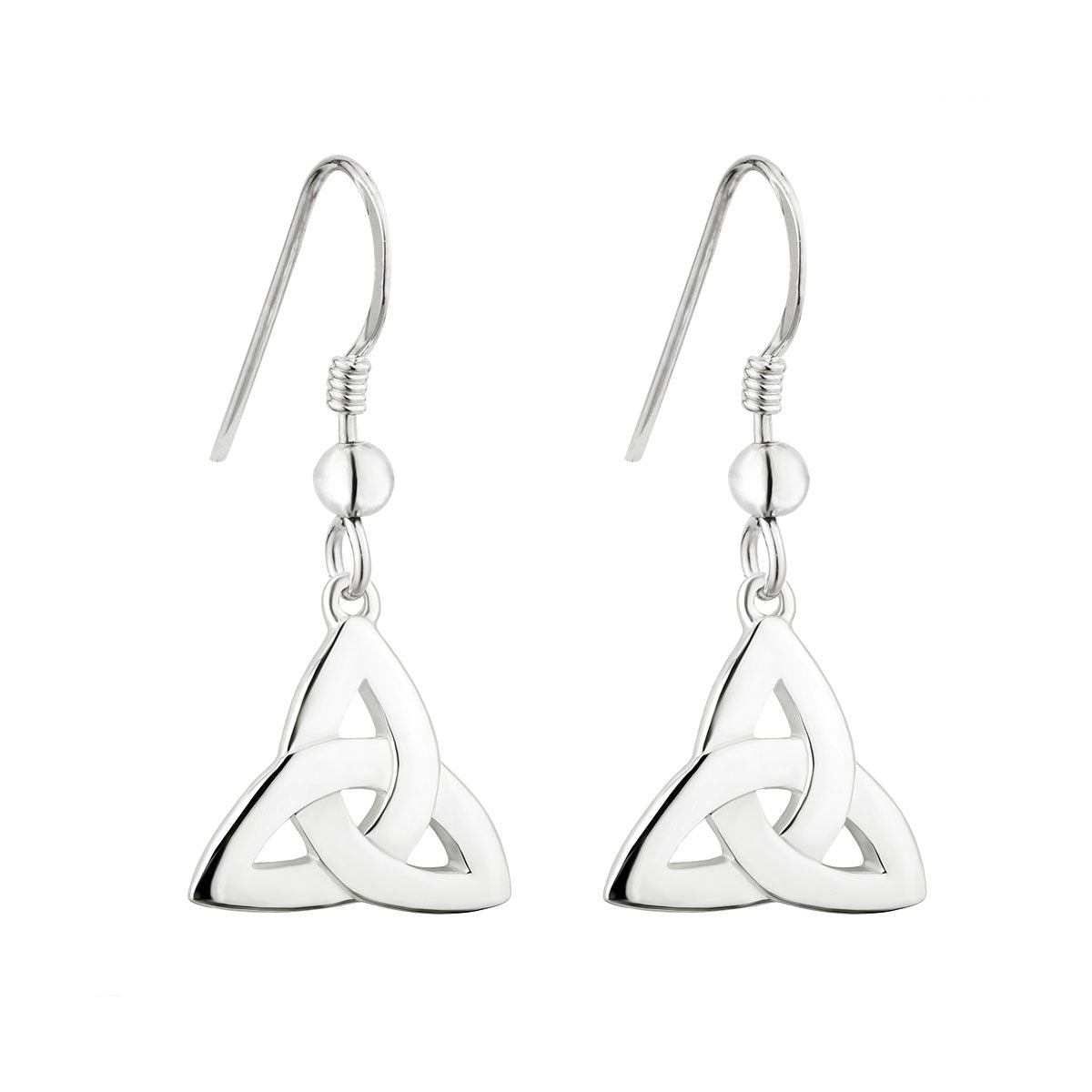  Silver Trinity Knot Drop Earrings
