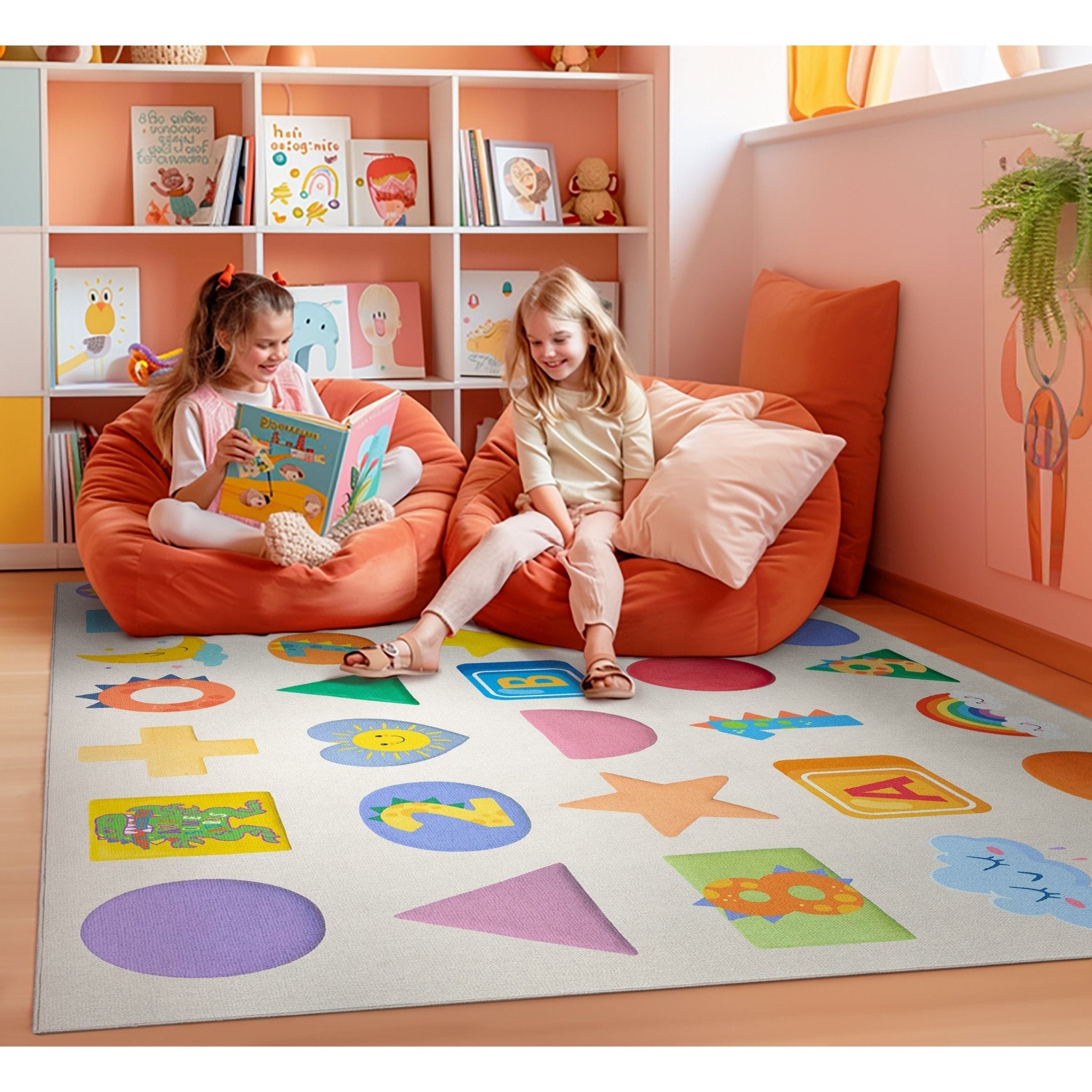 Crayola Modern Educational Numbers & Shapes Area Rug By Well Woven、mySite、gigharbornorthrealestate