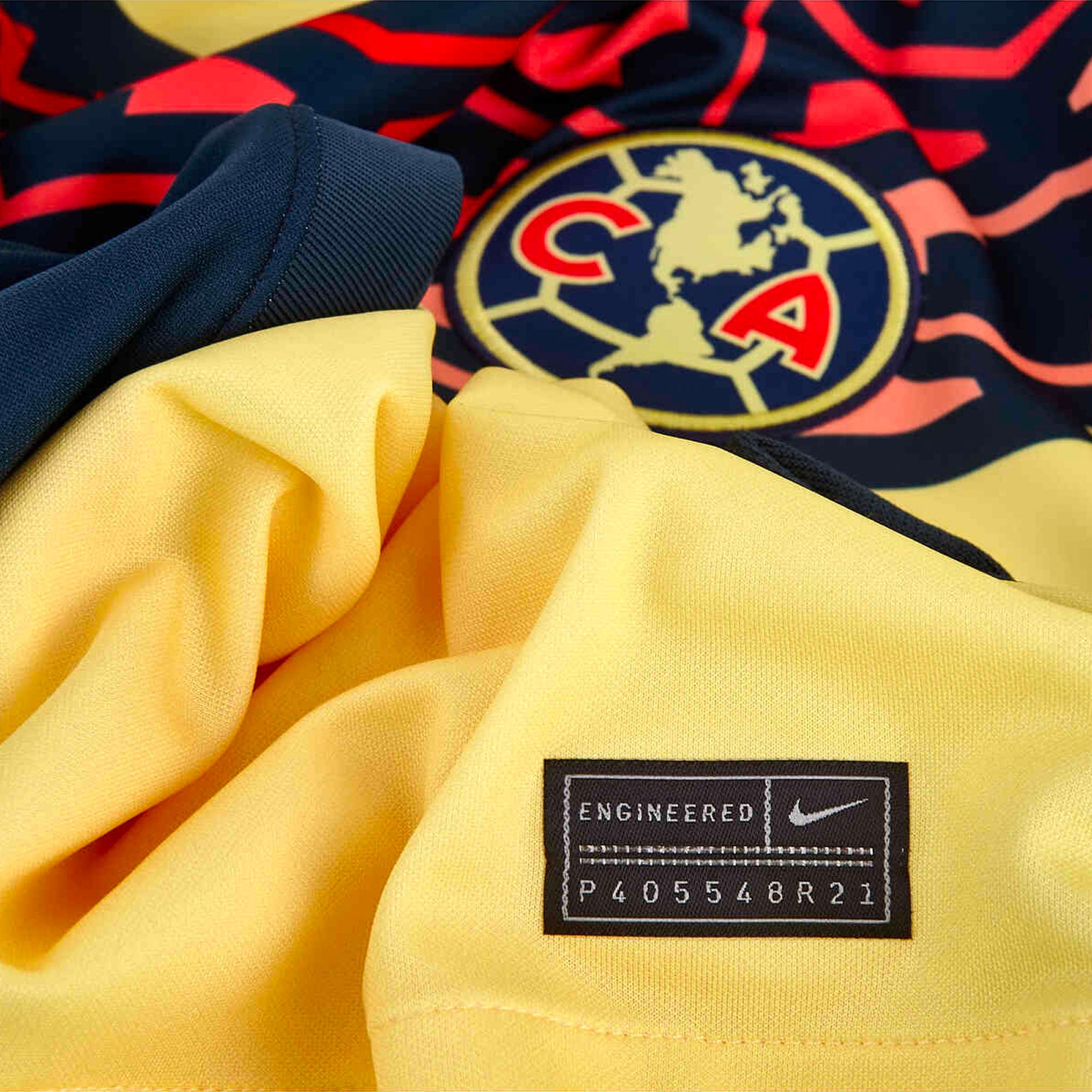 Nike Men's Club America 2021/22 Home Jersey Lemon Chiffon/Armory Navy、mySite、noshort
