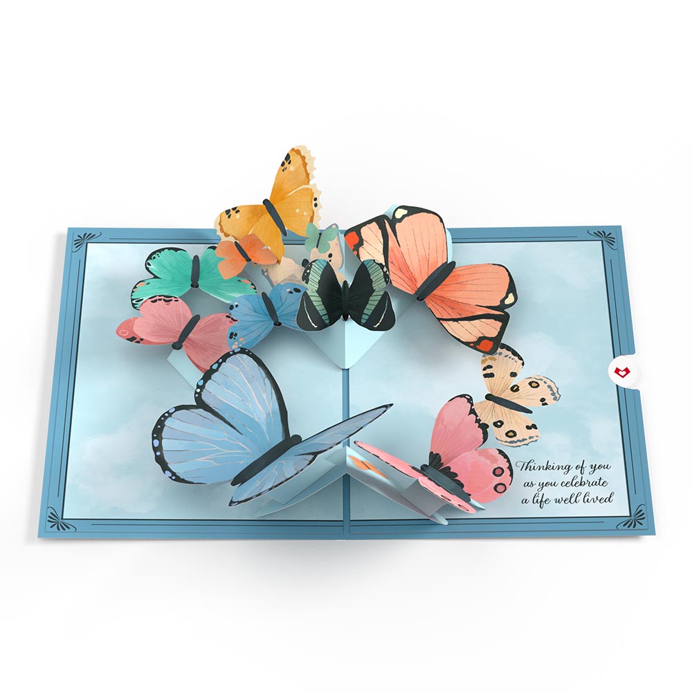 Celebration of Life Sympathy Butterflies Pop-Up Card、mySite、solidvoid
