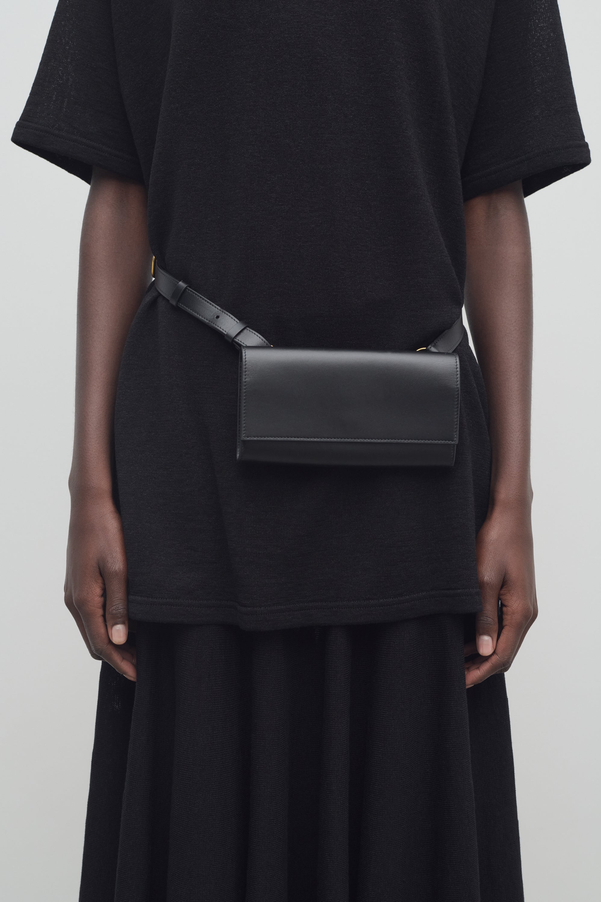 Belt Flap Bag in Leather、mySite、aoinhome