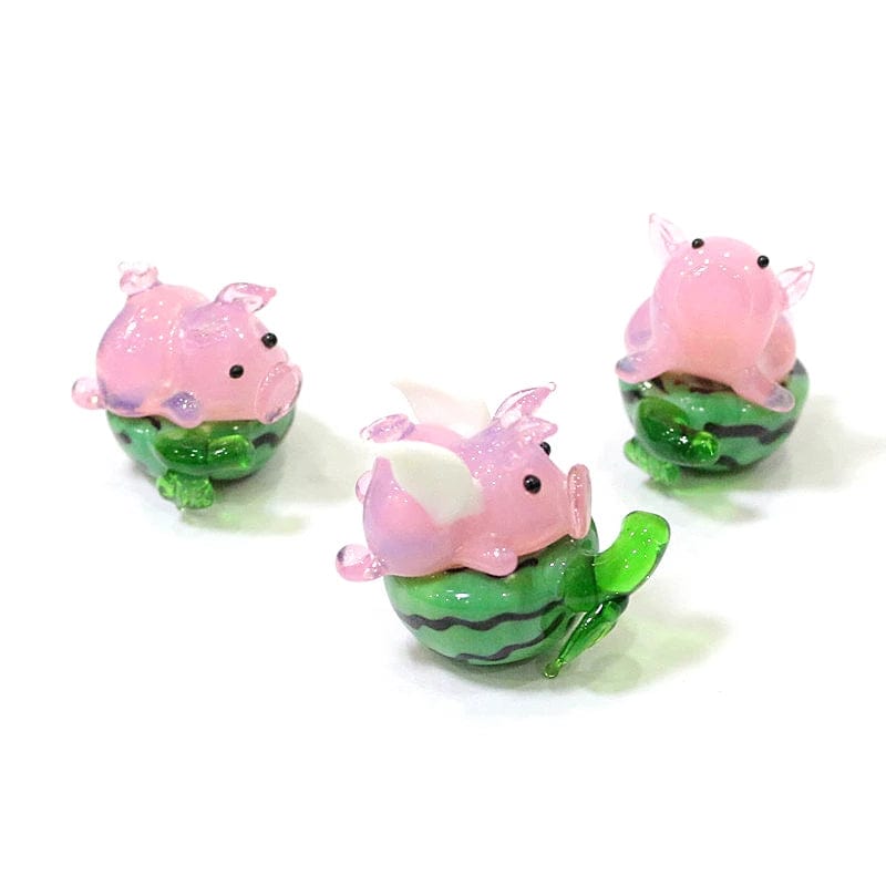 Murano Blown Glass Piggy Assortment Medium、mySite、g9winljtr