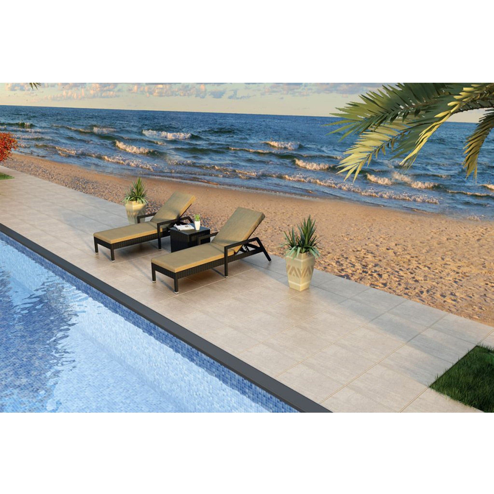 Urbana 3 Piece Reclining Chaise Lounge Set、mySite、neckold