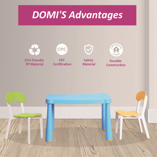 Kids Table,Plastic Children Activity Rectangular Table for School,Home,Play,Reading Dining,Kindergarten(Enlarge Size)、、casual