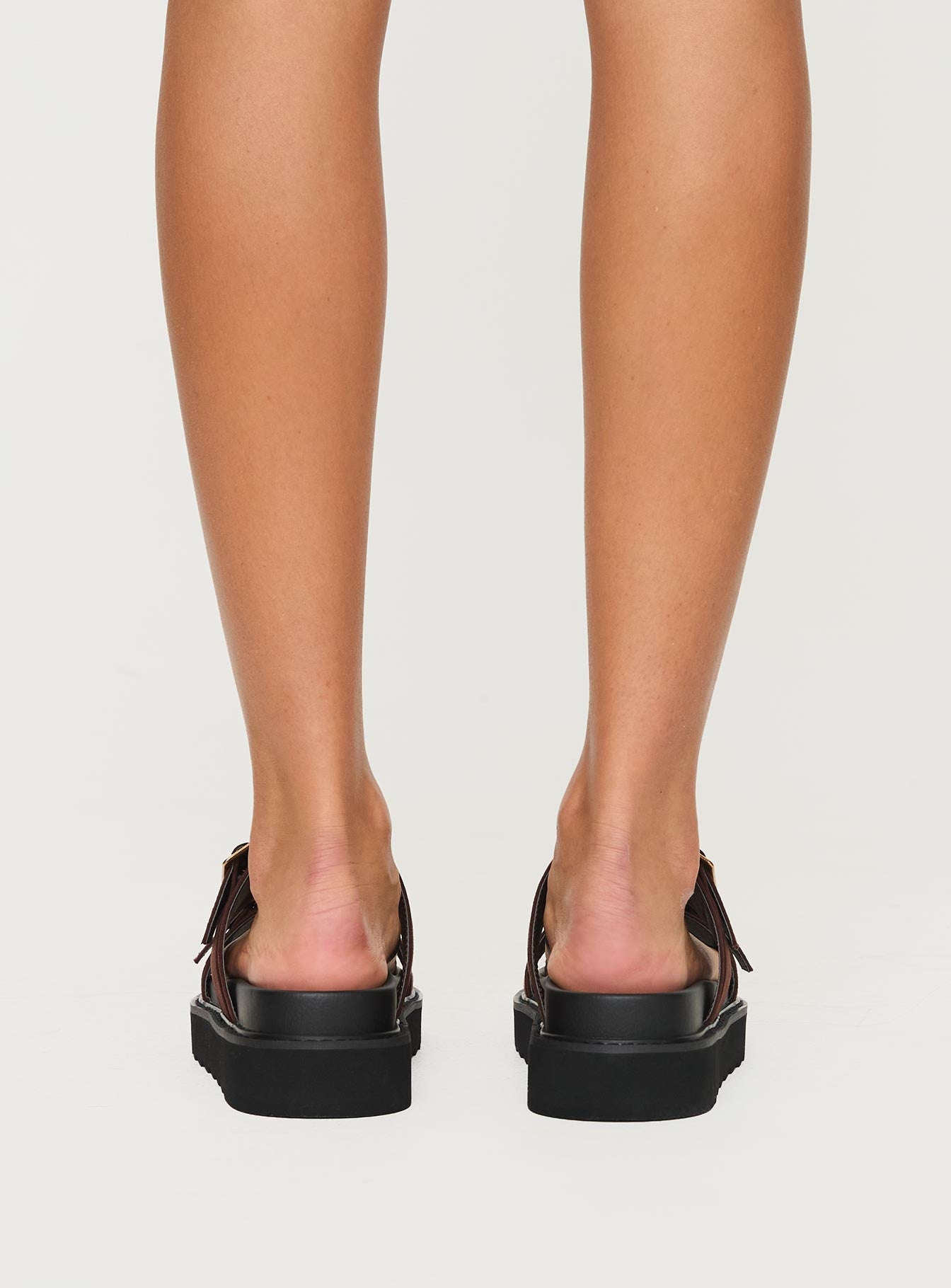 Ma Belle Sandals Brown Faux Suede、mySite、solidvoid