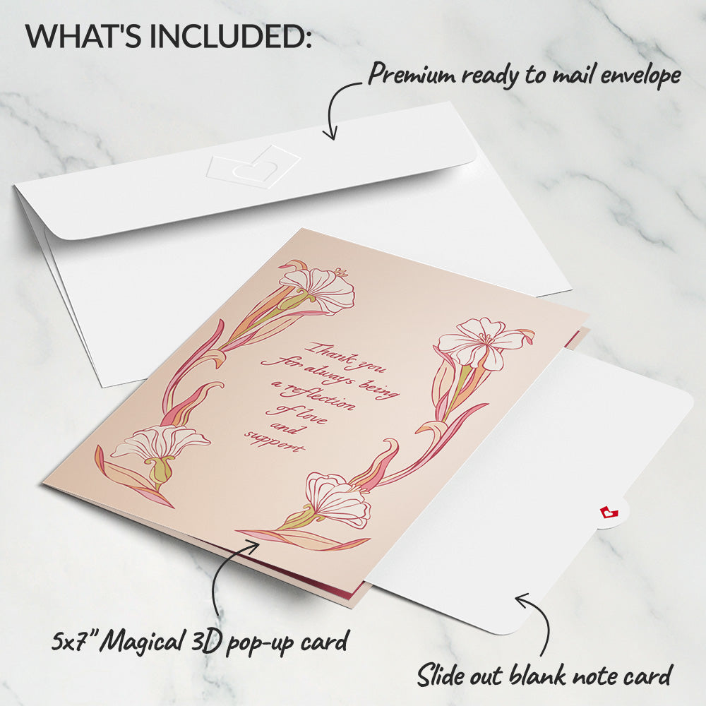 Reflection of Love and Support Mirror Pop-Up Card、mySite、solidvoid