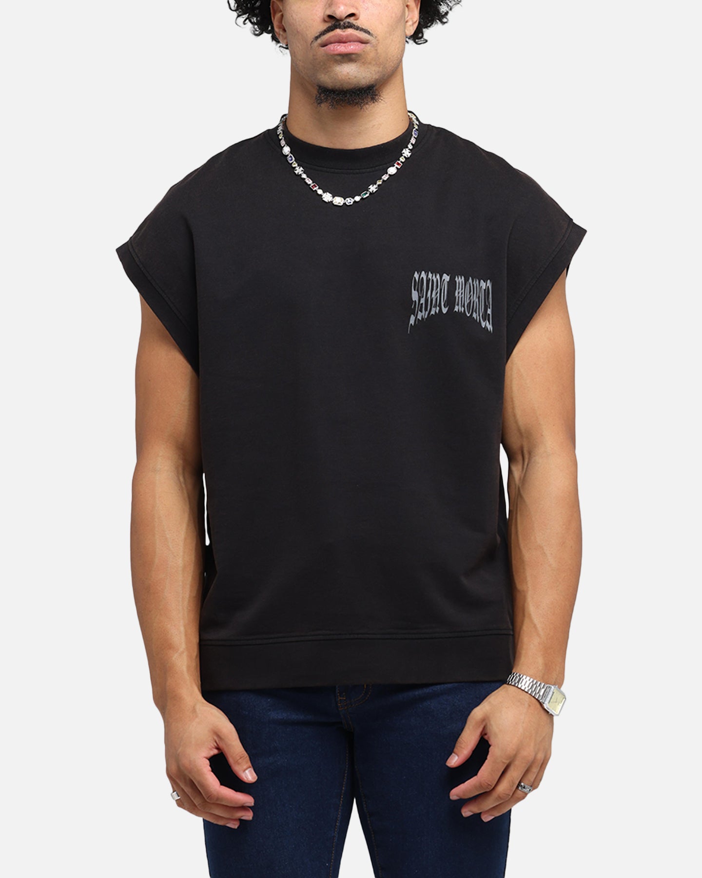 Saint Morta Vill Park Cut Off Sweater Vintage Black、mySite、zt4zffjzw