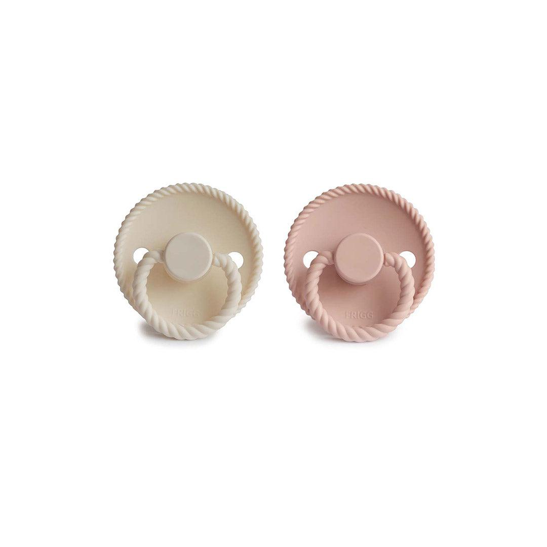  FRIGG Rope Silicone Pacifier - 2 Pack - Blush - Cream、mySite、merchandisen