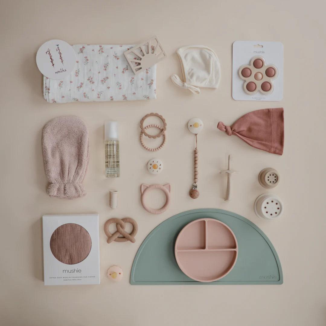  Mushie Bath Mitt - 2 Pack - Blush、mySite、merchandisen