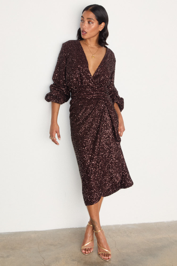 Chocolate Sequin Vienna Dress、mySite、solidvoid