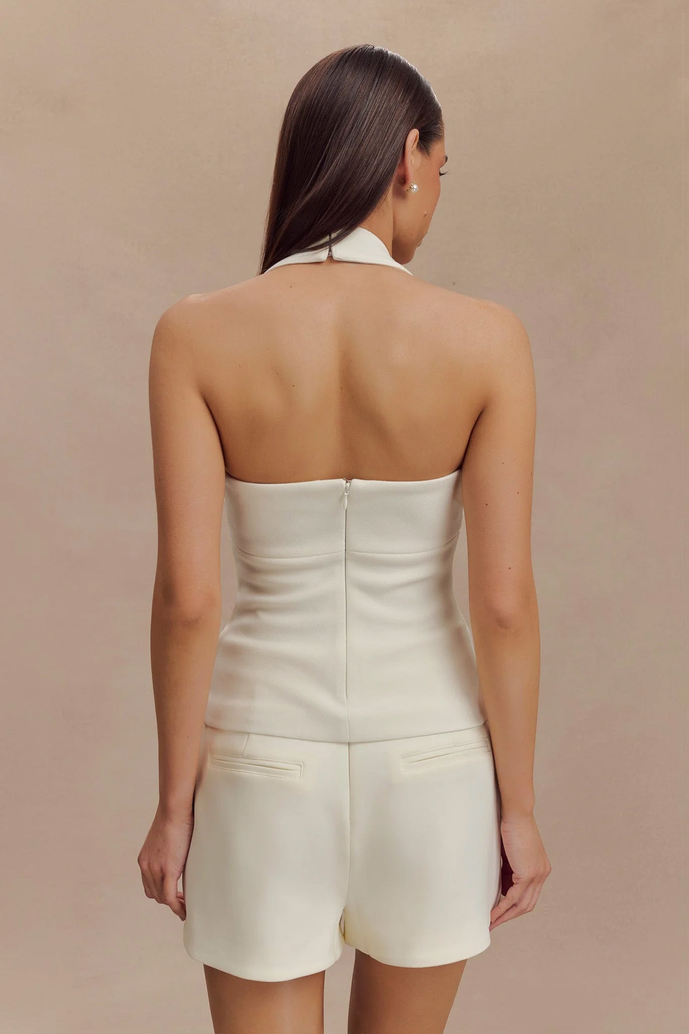 Amelita Suiting Halter Top - Ivory、mySite、solidvoid